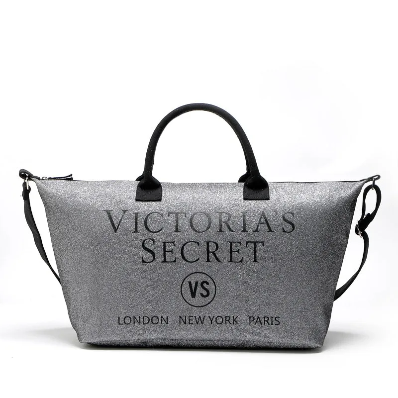 New Fashion Brand Women's Bags Super Big Bag Large-capacity Simple Wild Oxford Cloth Sequins Travel Bag Gold Silver Black