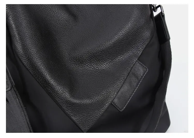 Nylon Rucksack BackpackWomens Convertible Backpack Handbag Black Nylon Backpack