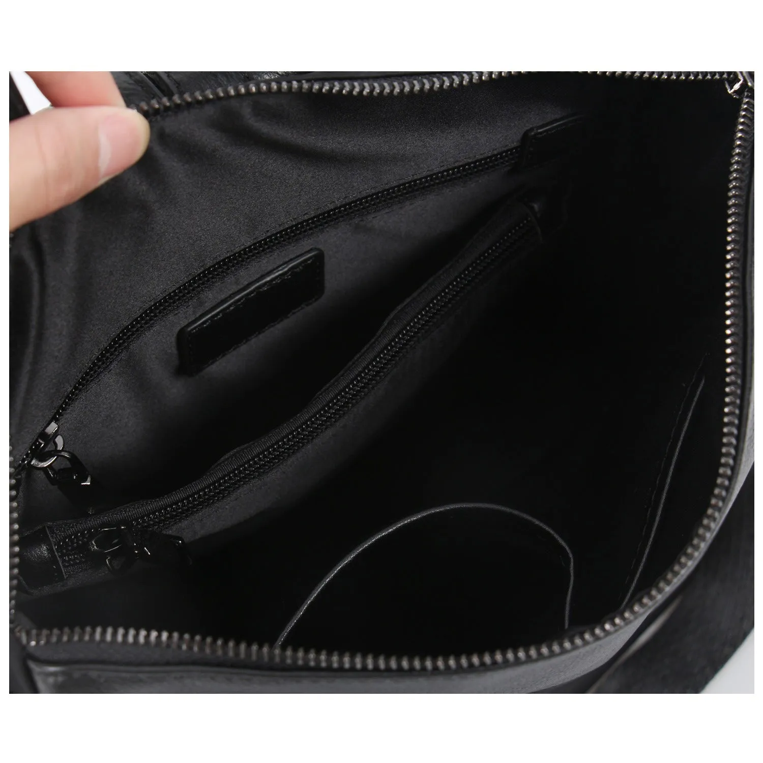 Nylon Rucksack BackpackWomens Convertible Backpack Handbag Black Nylon Backpack