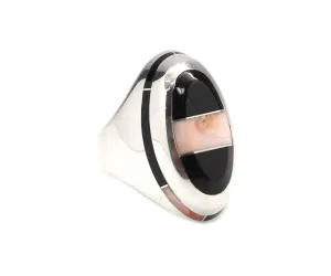 Oval Edge Inlay Ring