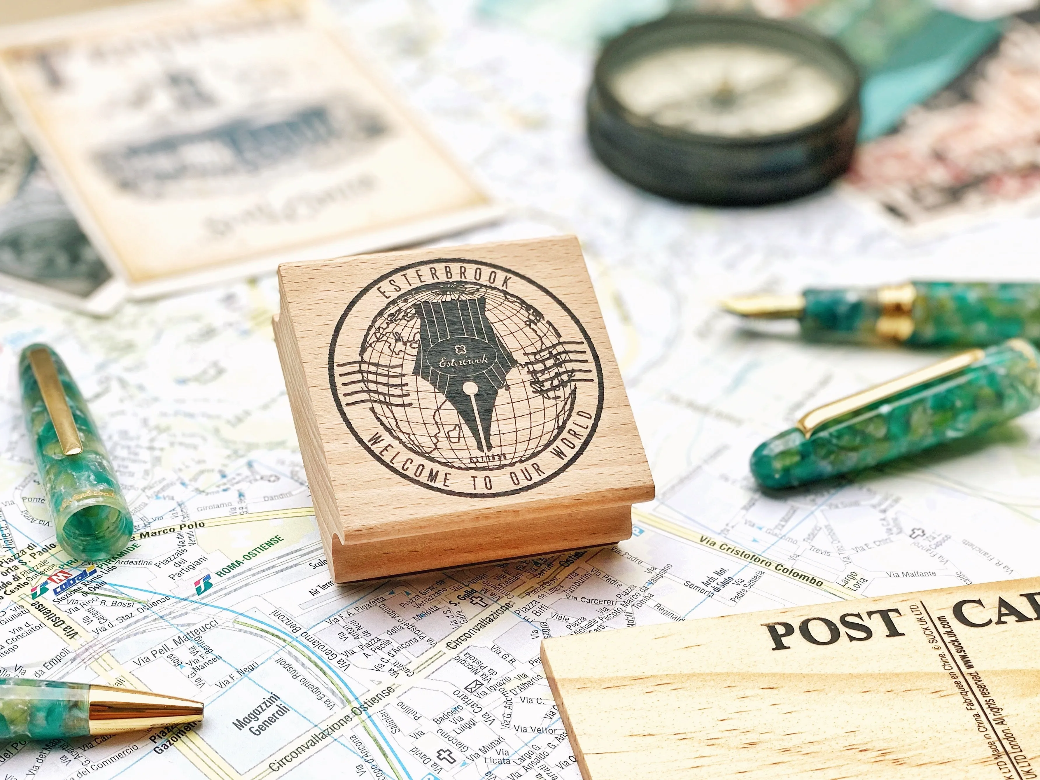 Passport Stamp & Pen Holder