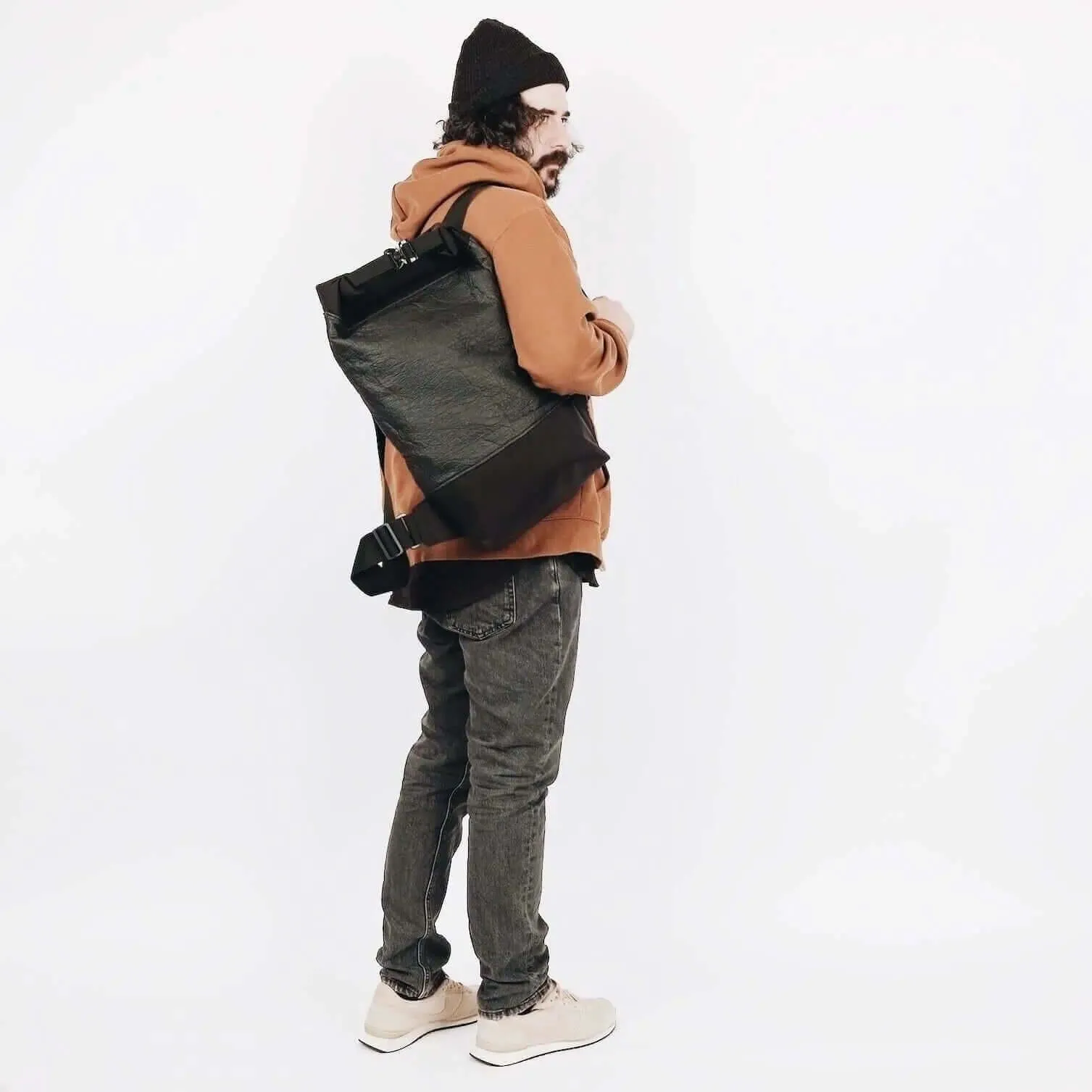 Pinatex Buckle-on vegan backpack by Eve   Adis