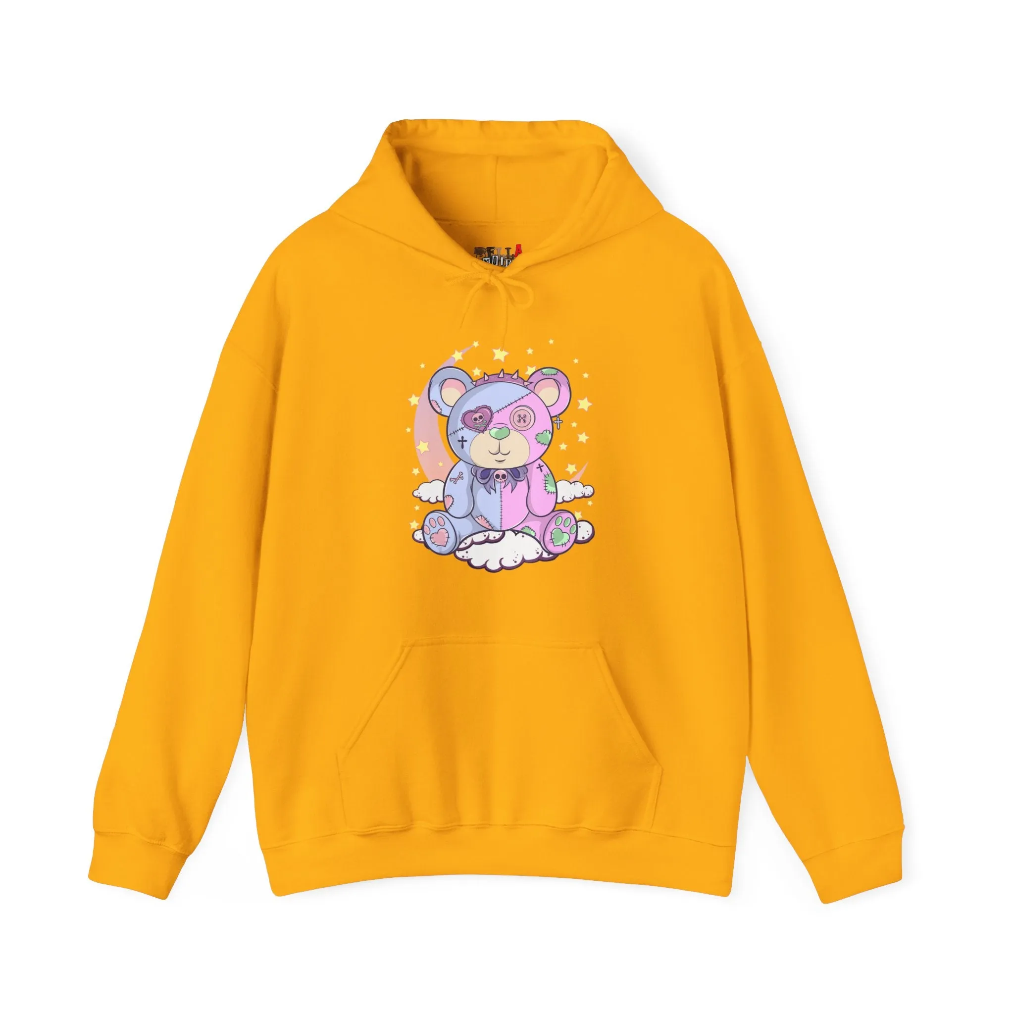 Pink Blue Pastel Teddy Bear Hoodie