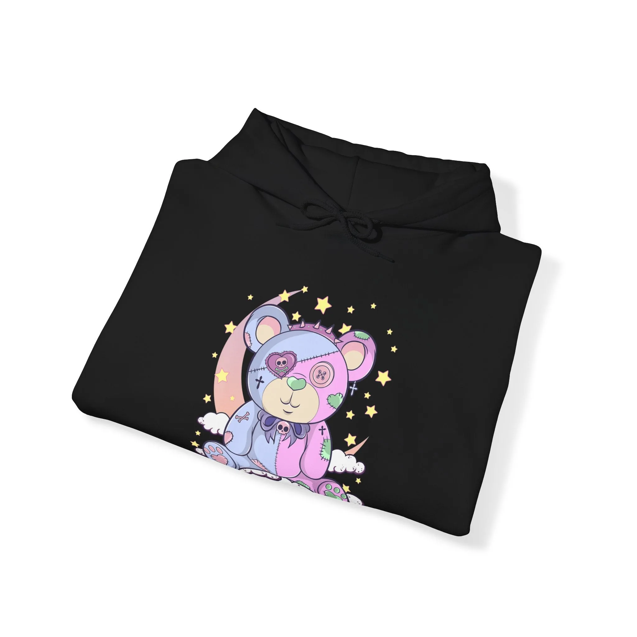 Pink Blue Pastel Teddy Bear Hoodie
