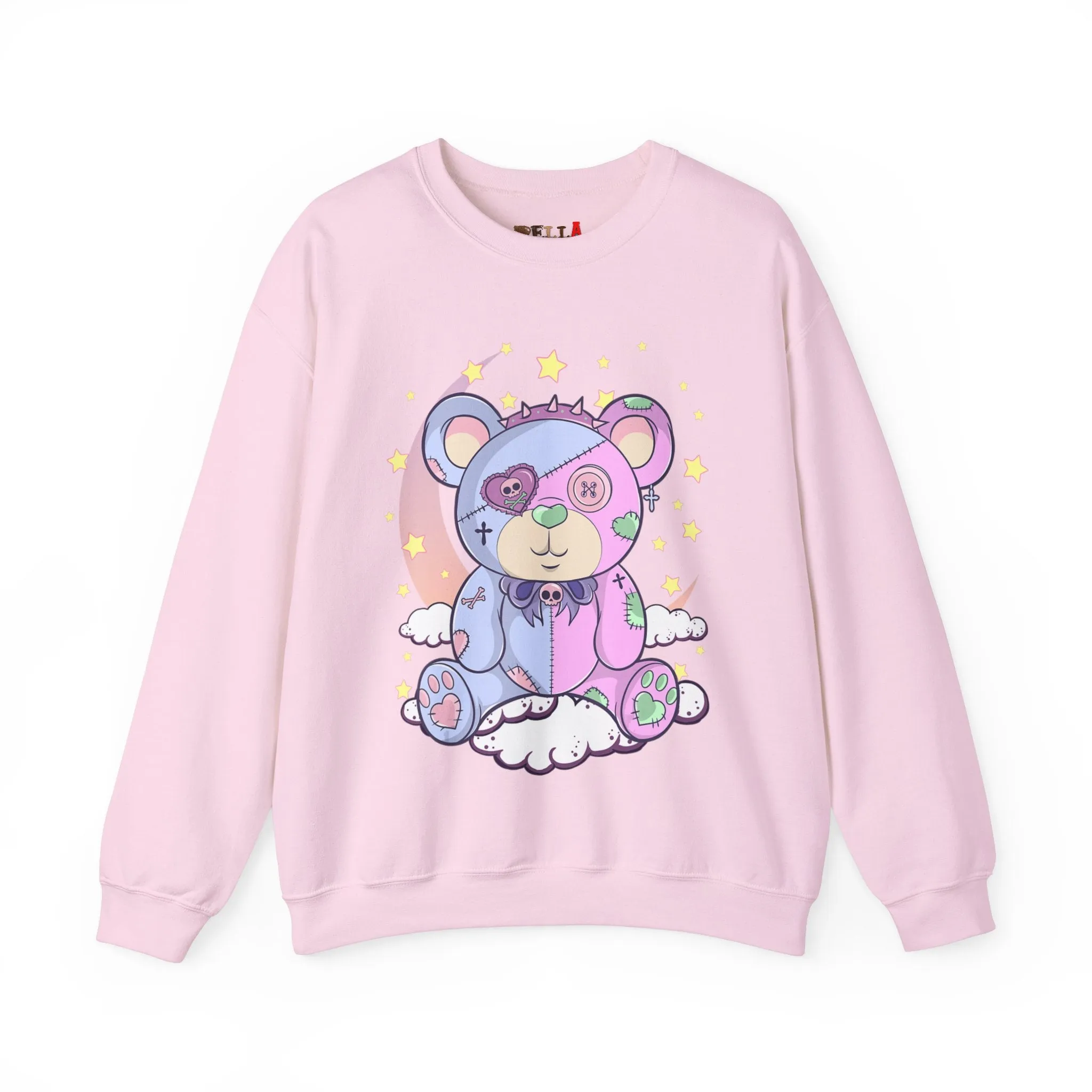 Pink Blue Pastel Teddy Bear Sweatshirt