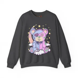 Pink Blue Pastel Teddy Bear Sweatshirt