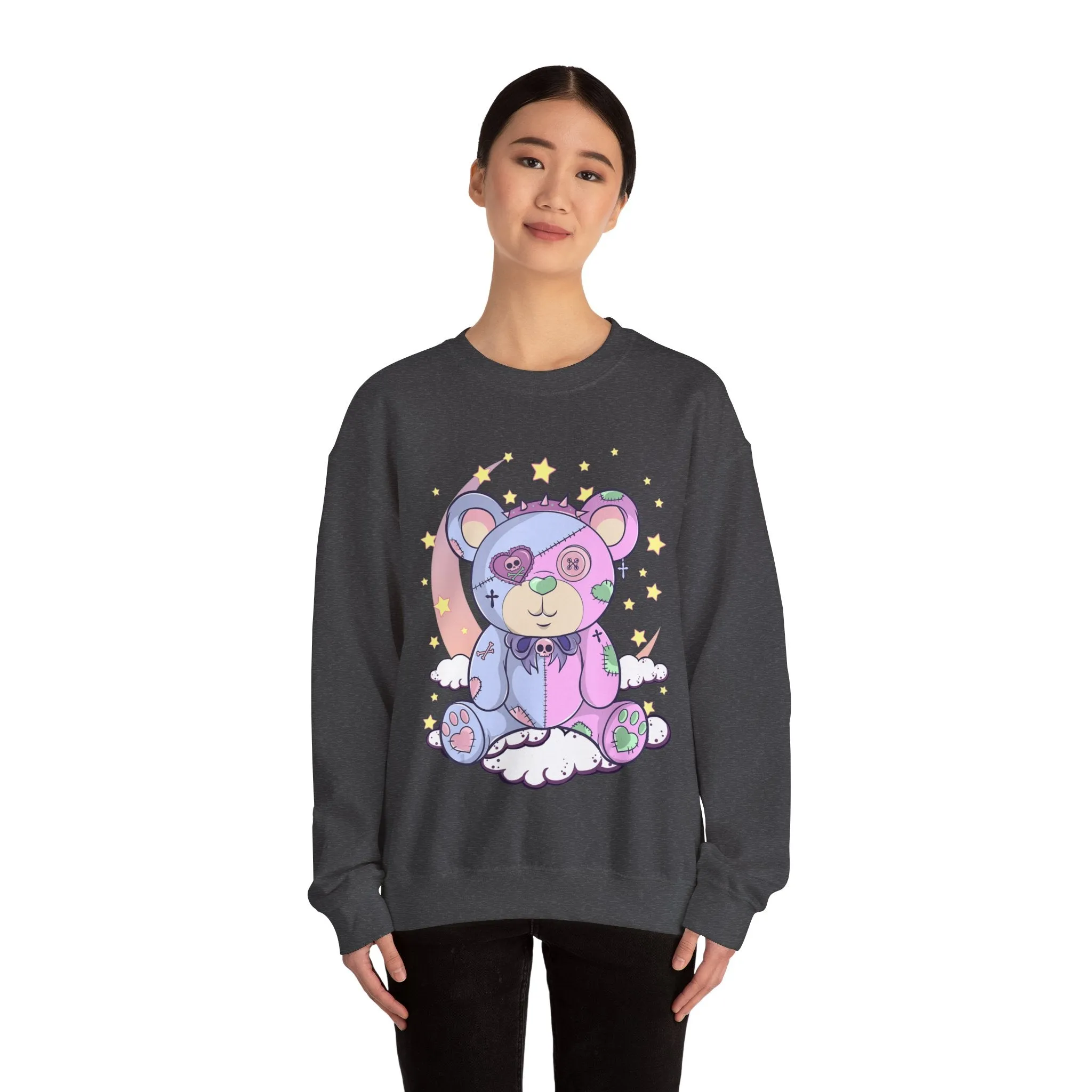 Pink Blue Pastel Teddy Bear Sweatshirt