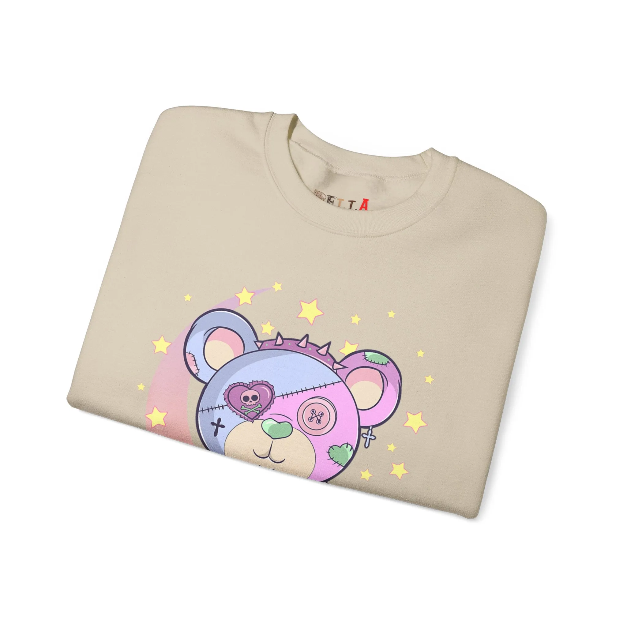 Pink Blue Pastel Teddy Bear Sweatshirt