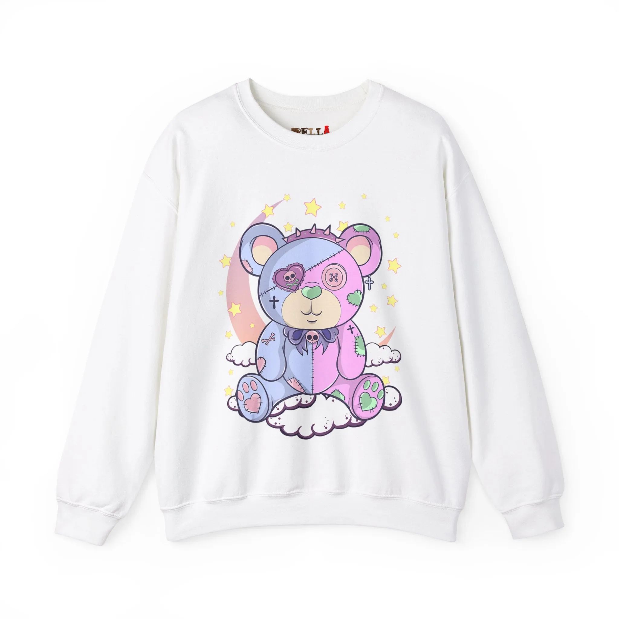 Pink Blue Pastel Teddy Bear Sweatshirt