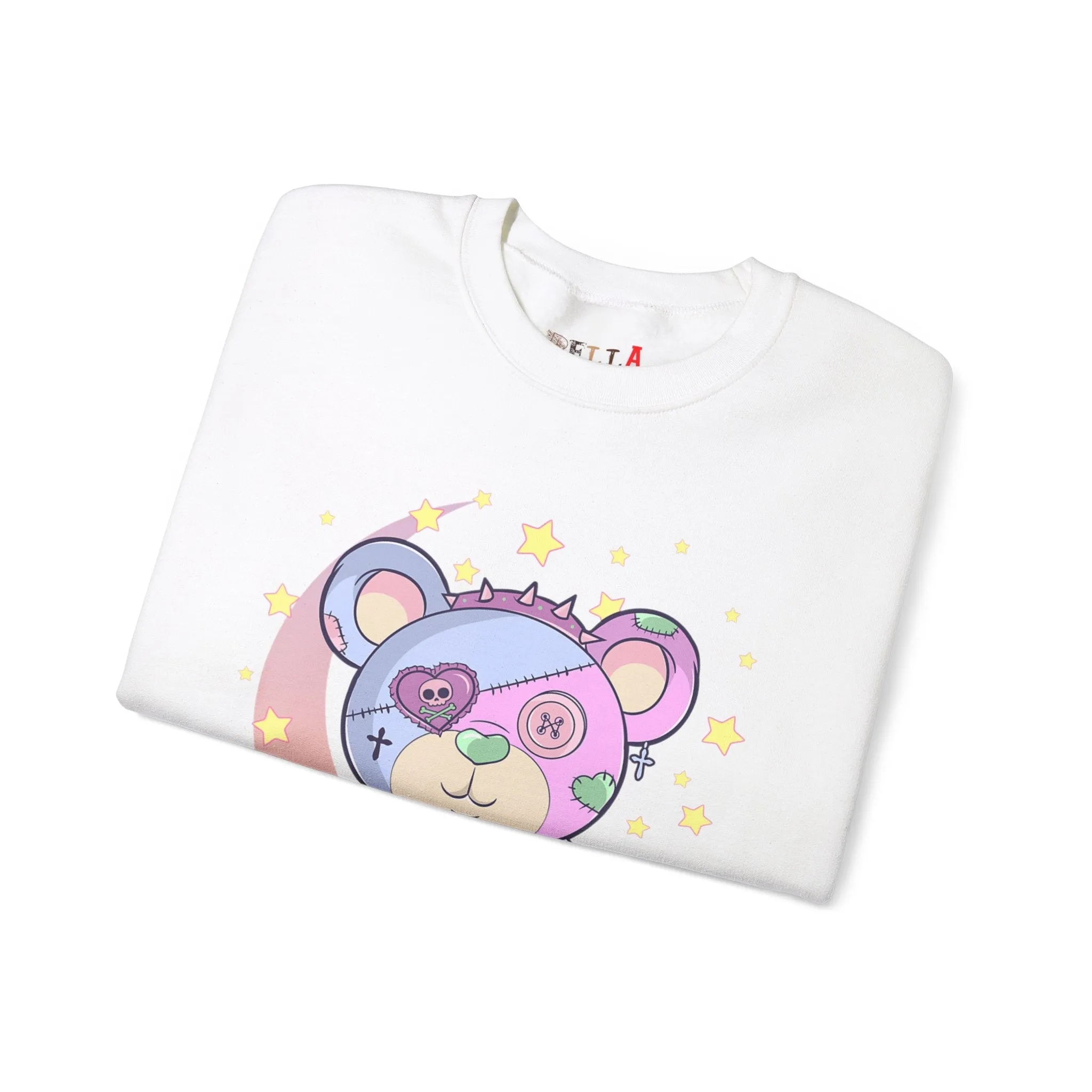 Pink Blue Pastel Teddy Bear Sweatshirt