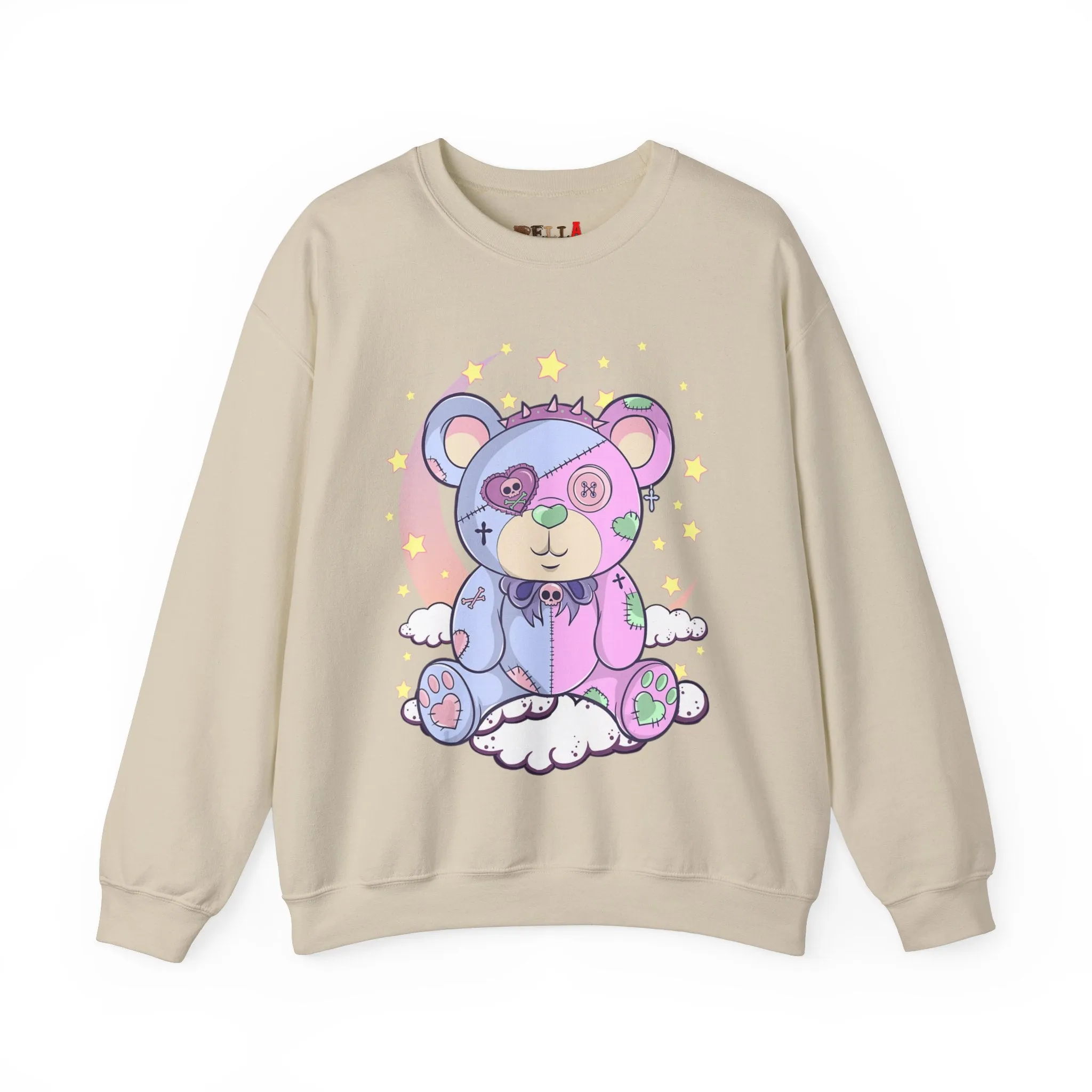 Pink Blue Pastel Teddy Bear Sweatshirt