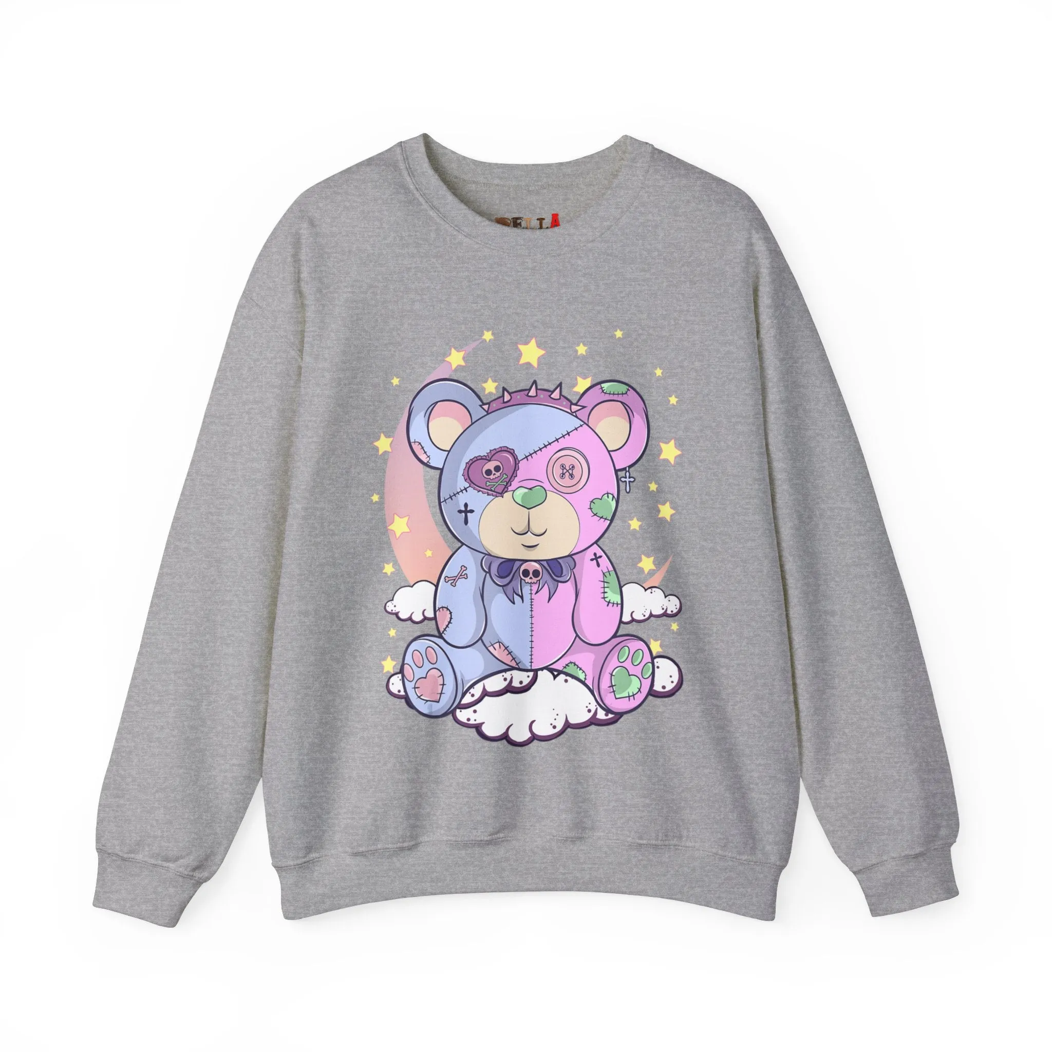 Pink Blue Pastel Teddy Bear Sweatshirt