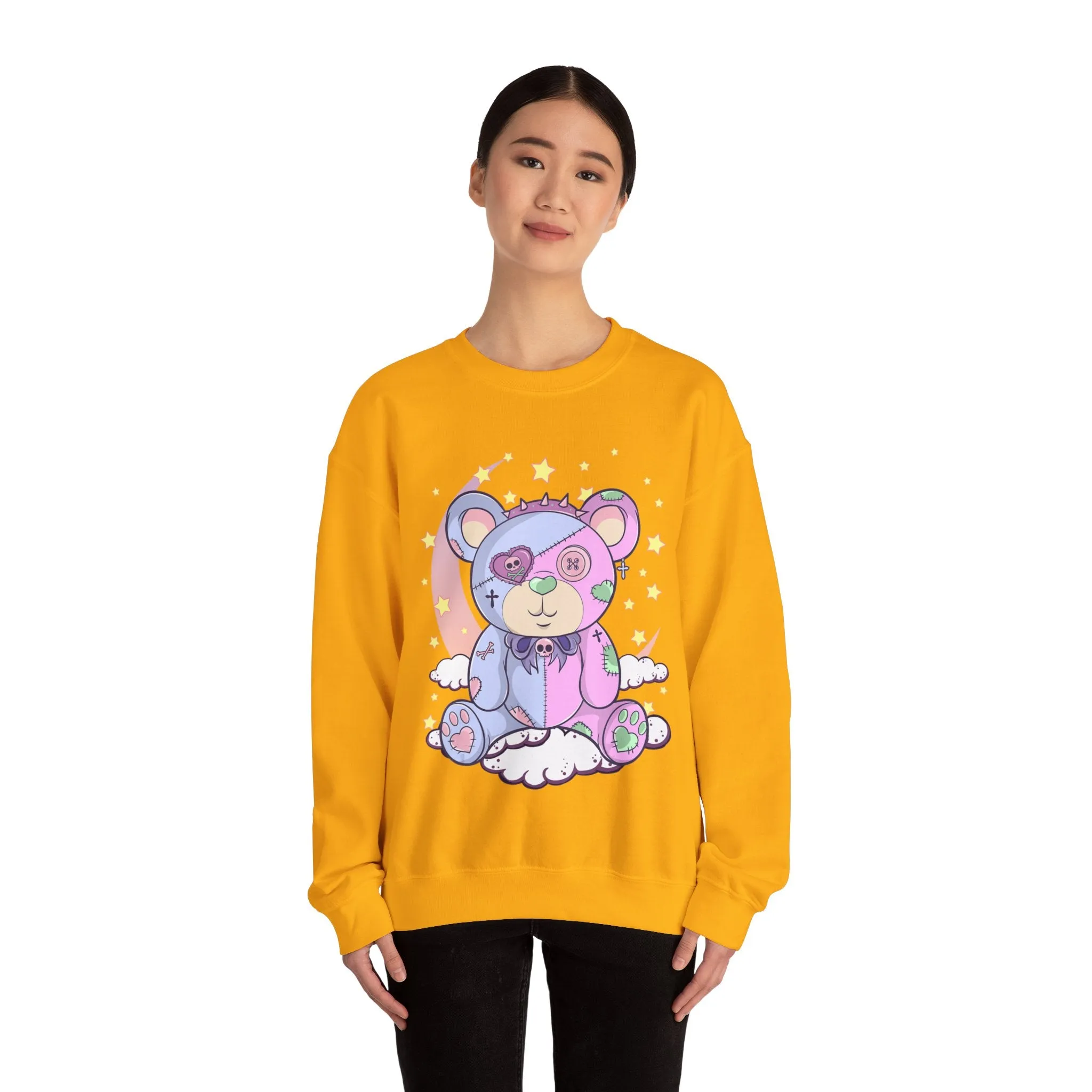 Pink Blue Pastel Teddy Bear Sweatshirt