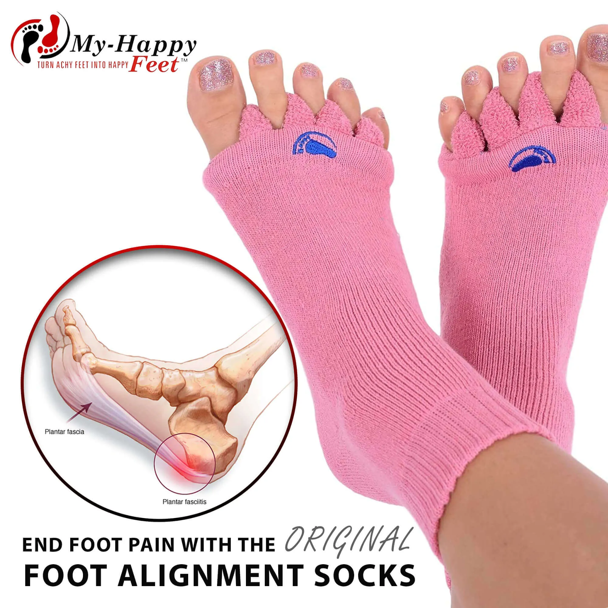 Pink Foot Alignment Socks