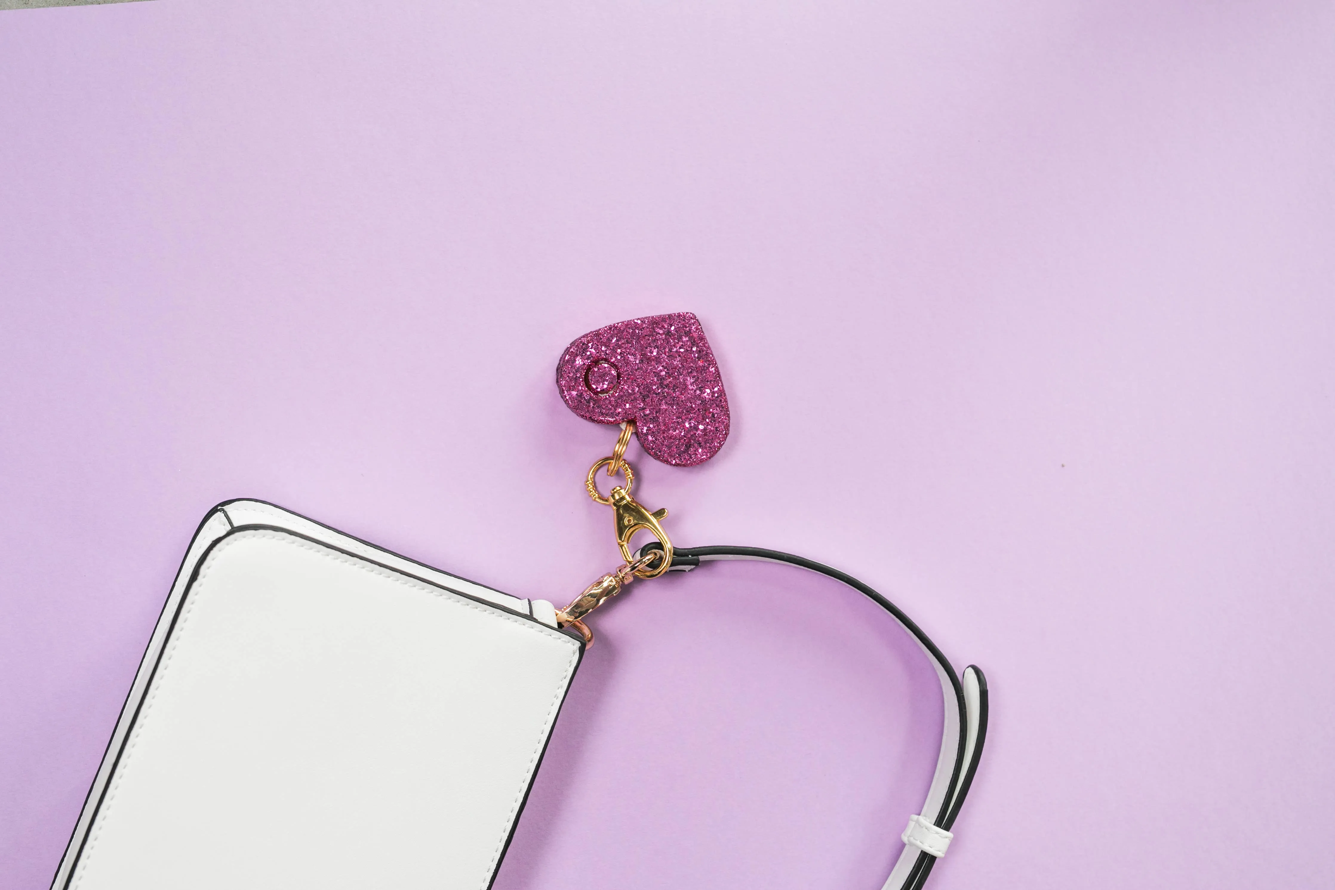 Pink Glitter Heart Safety Alarm