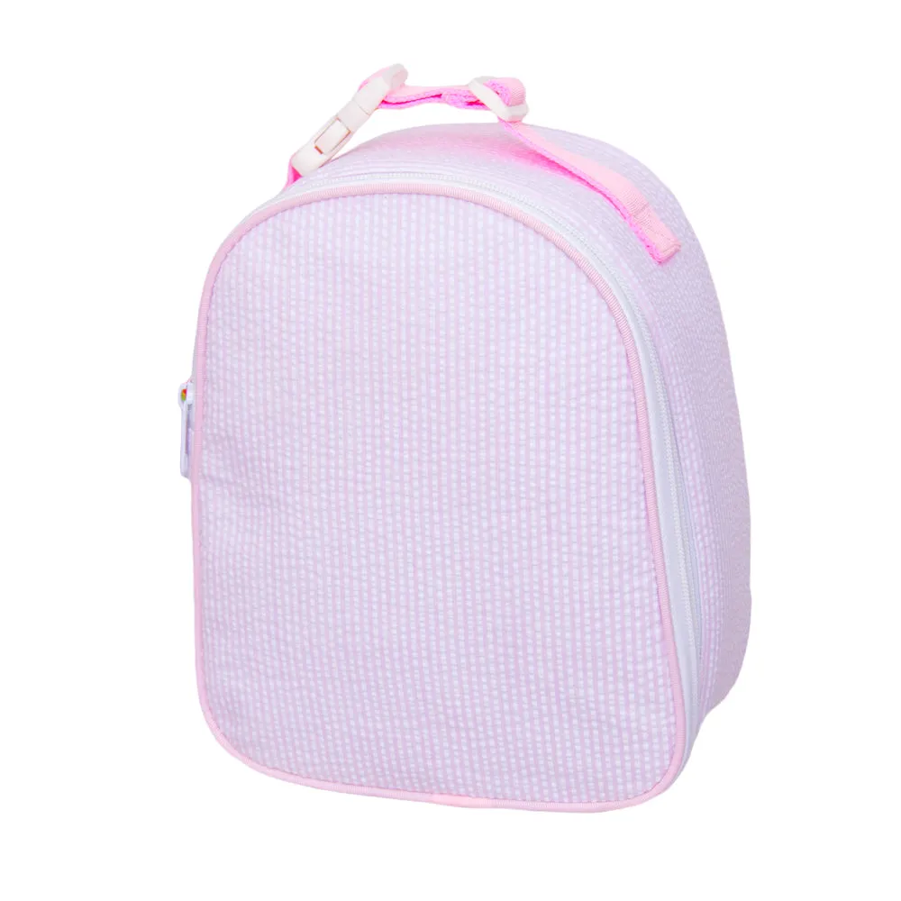 Pink Seersucker Lunchbox