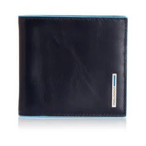 Piquadro Square 4" Bi-Fold Wallet Blue Bluesize Small