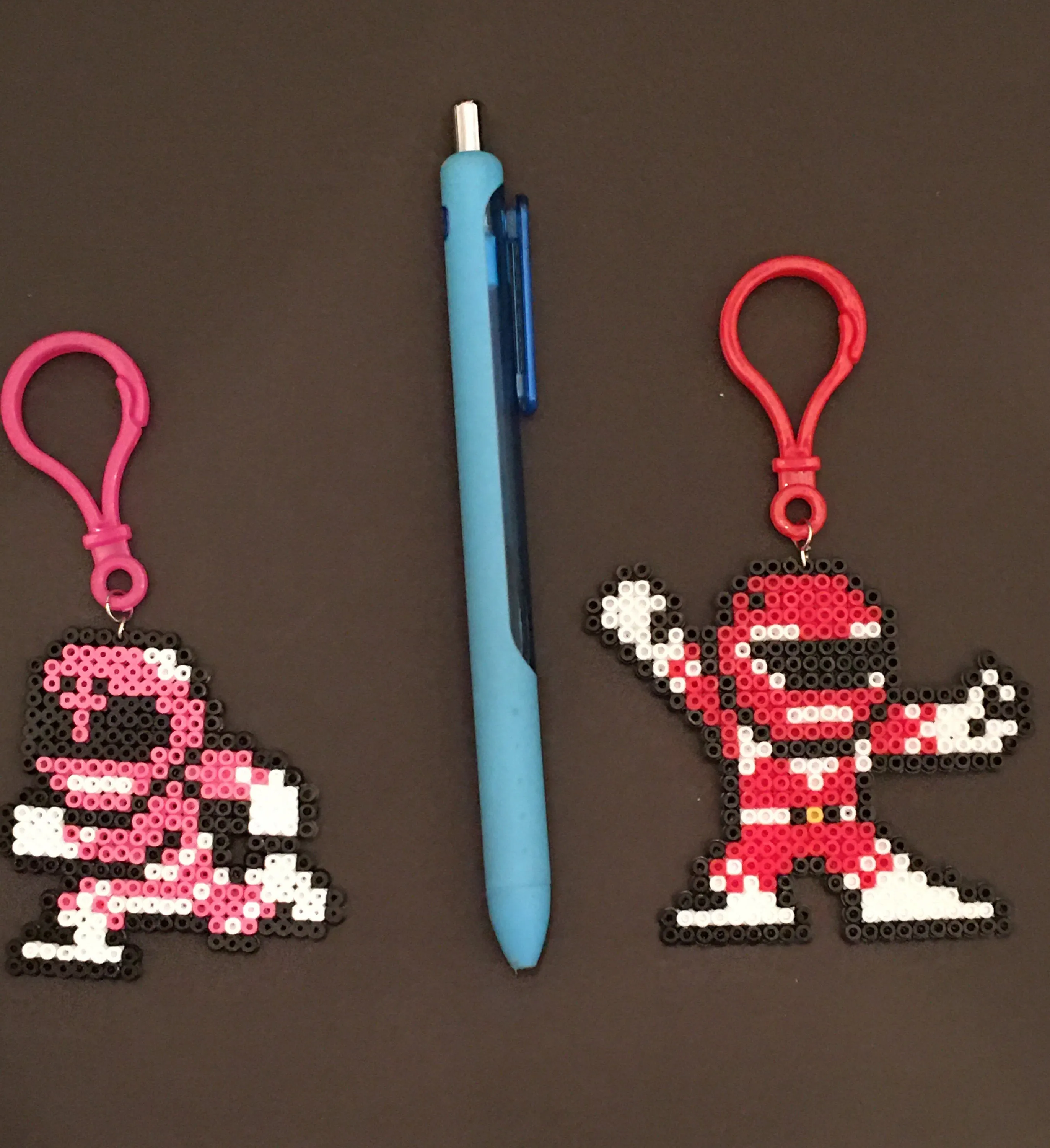 Power Ranger Clips or Magnets- Mini Beads - Perfect for Backpacks, Lockers, Party Favors, Purses, Bags and More