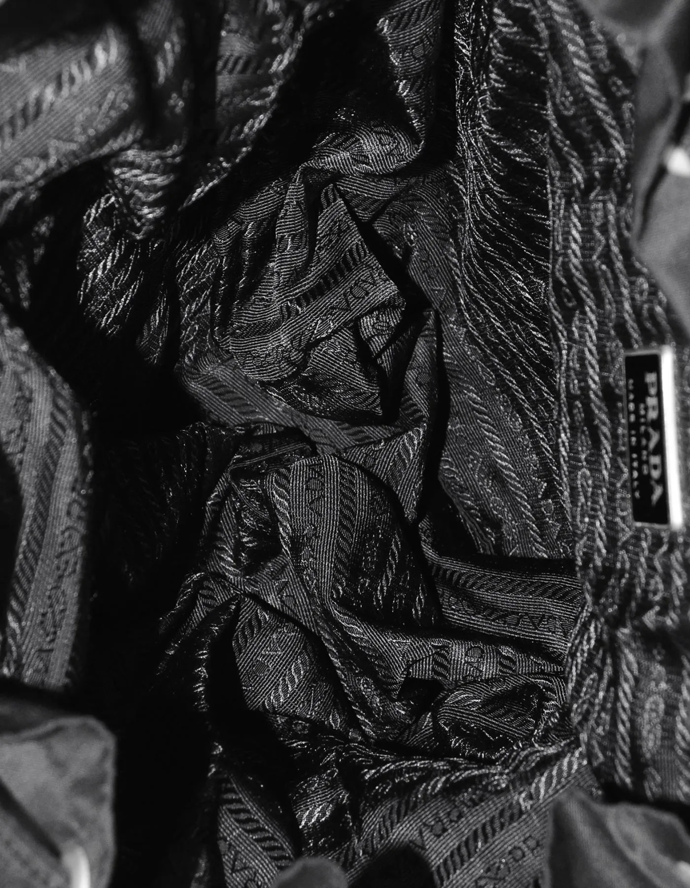 Prada Black Nylon Double Buckle Backpack Bag