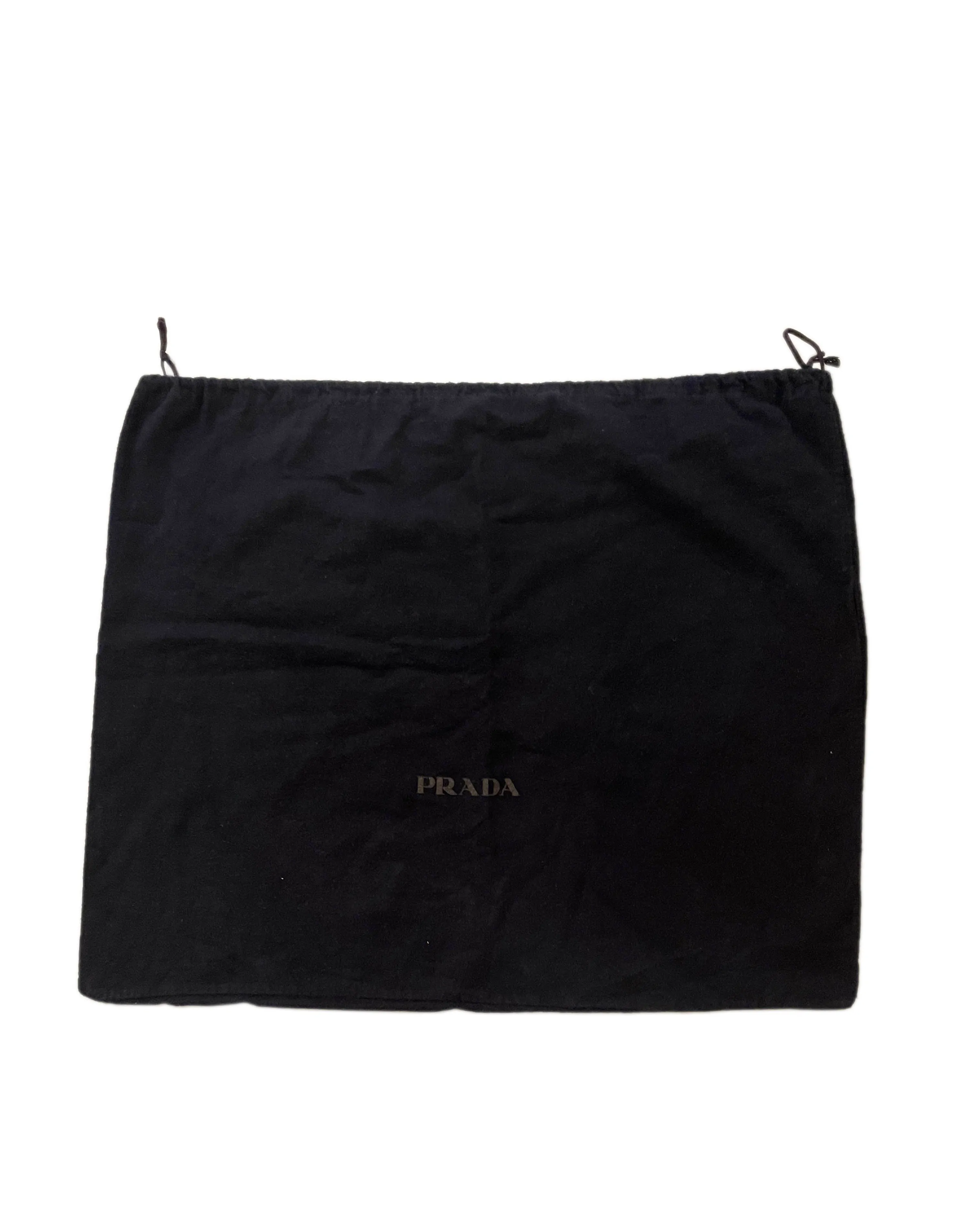 Prada Black Nylon Double Buckle Backpack Bag