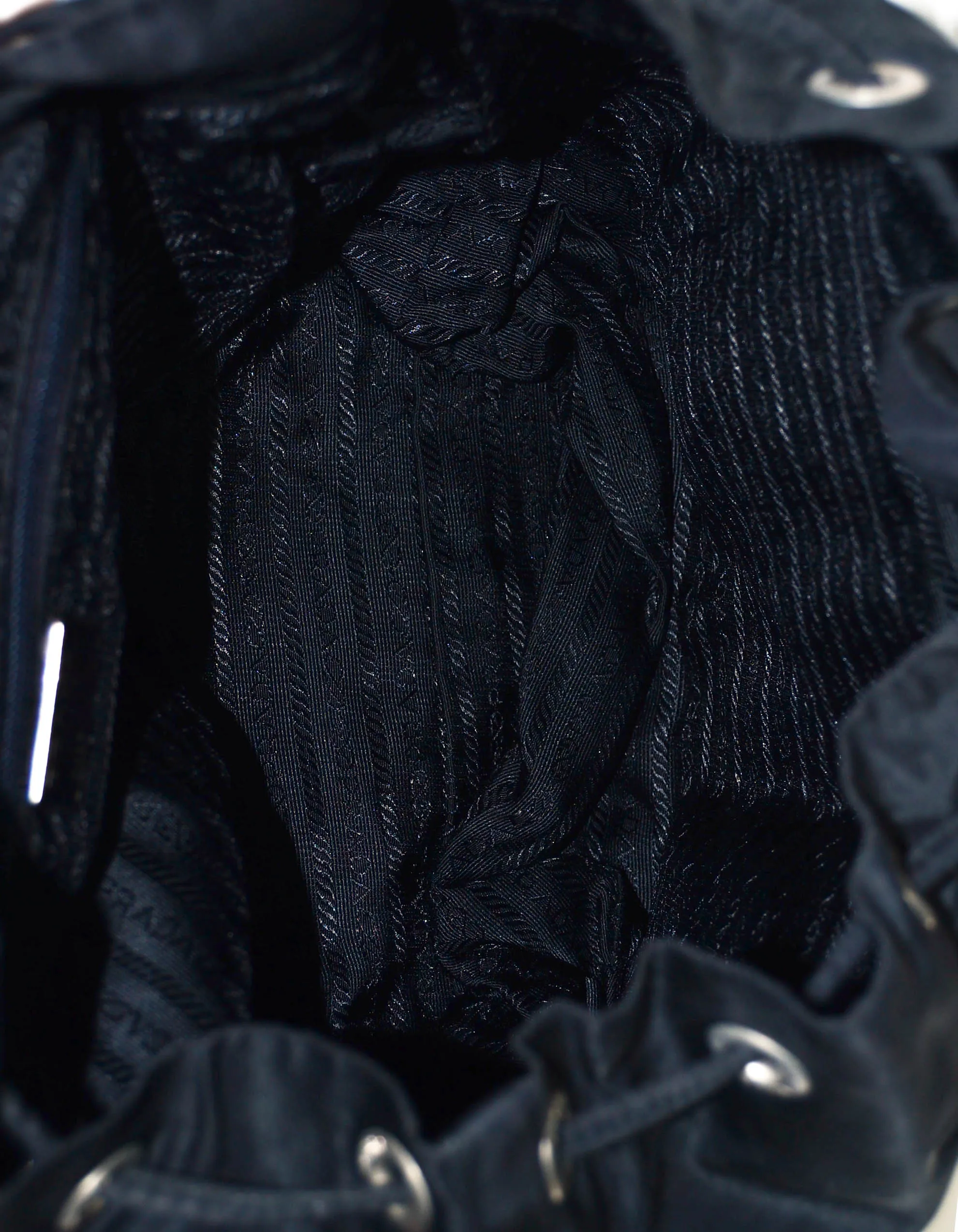 Prada Black Nylon Double Buckle Backpack Bag