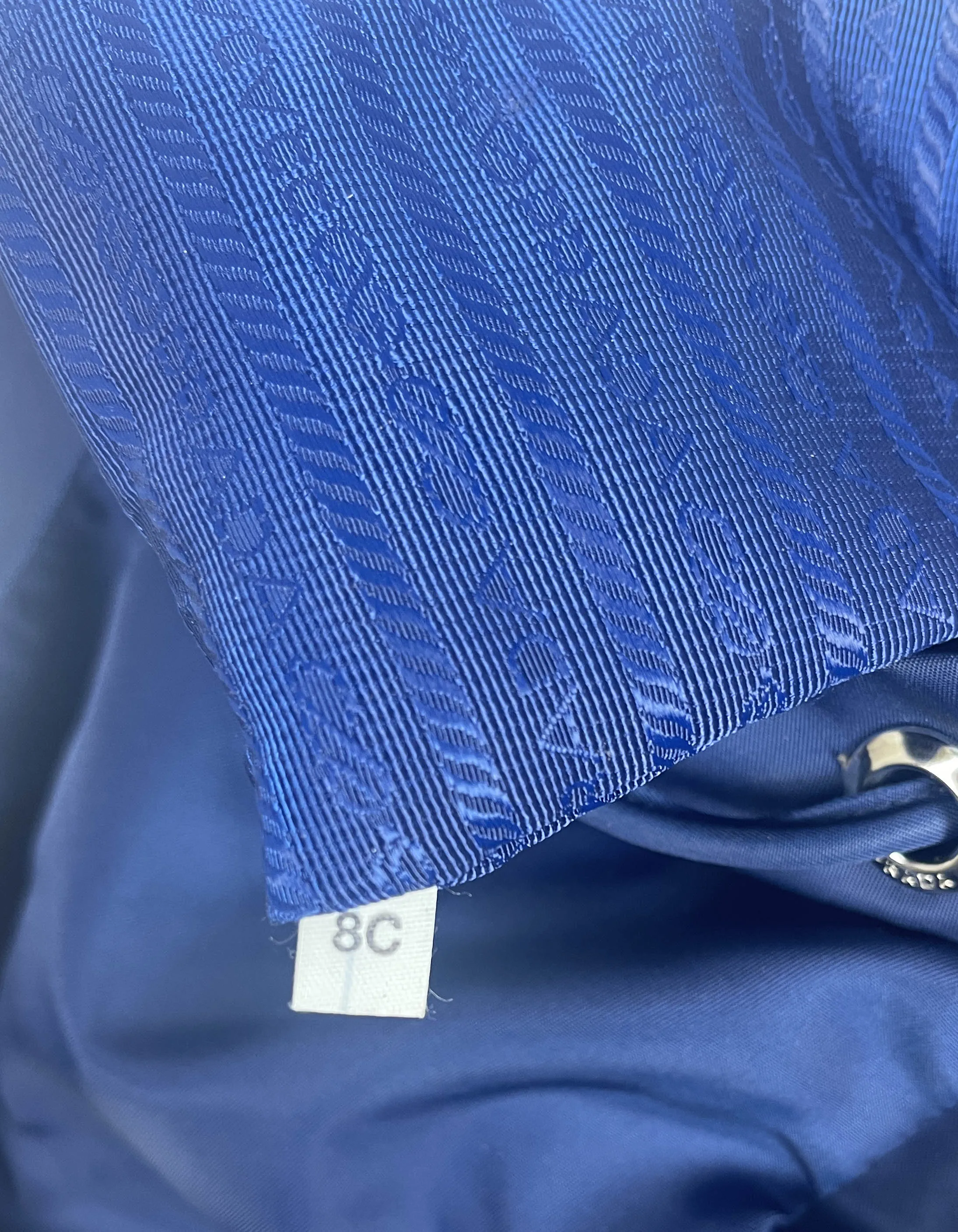 Prada Navy Nylon Backpack Bag w/ Front Buckle Pockets