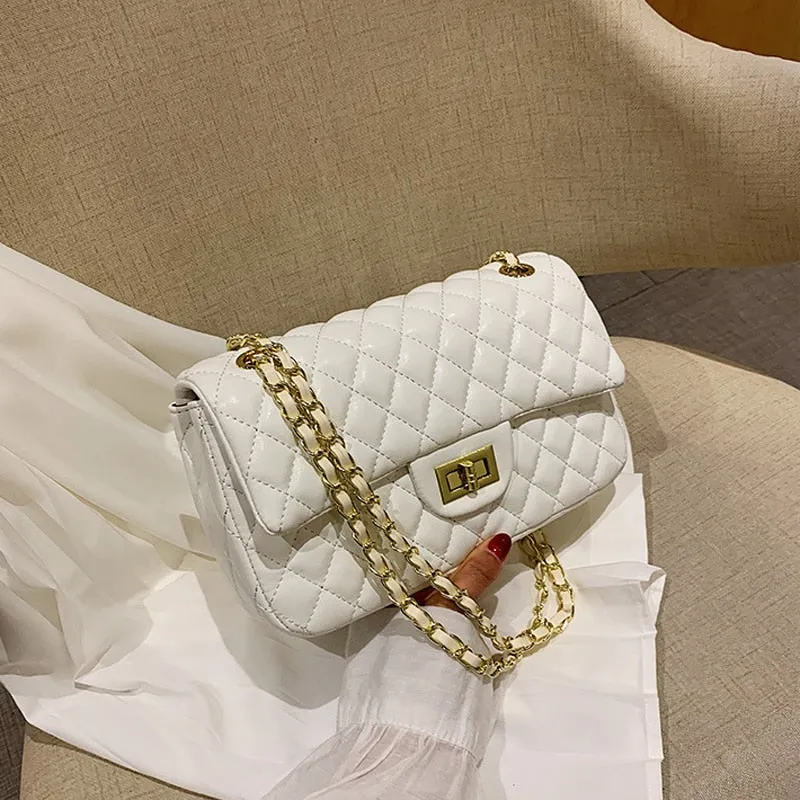 Pu Leather Lingge Women Shoulder Bag