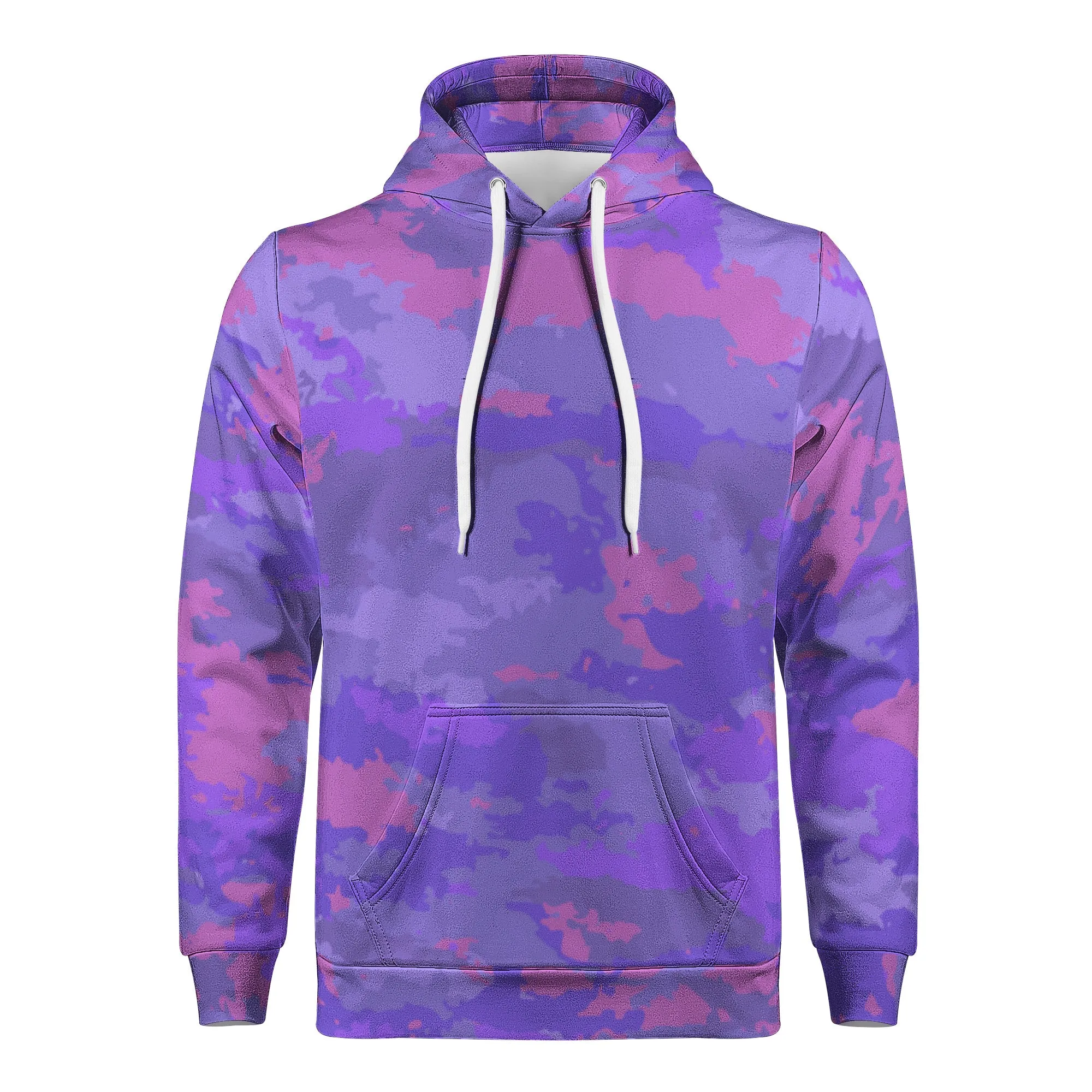Purple Pink Pastel Camo Pattern Men's/Unisex Premium Pullover Adult Hoodie