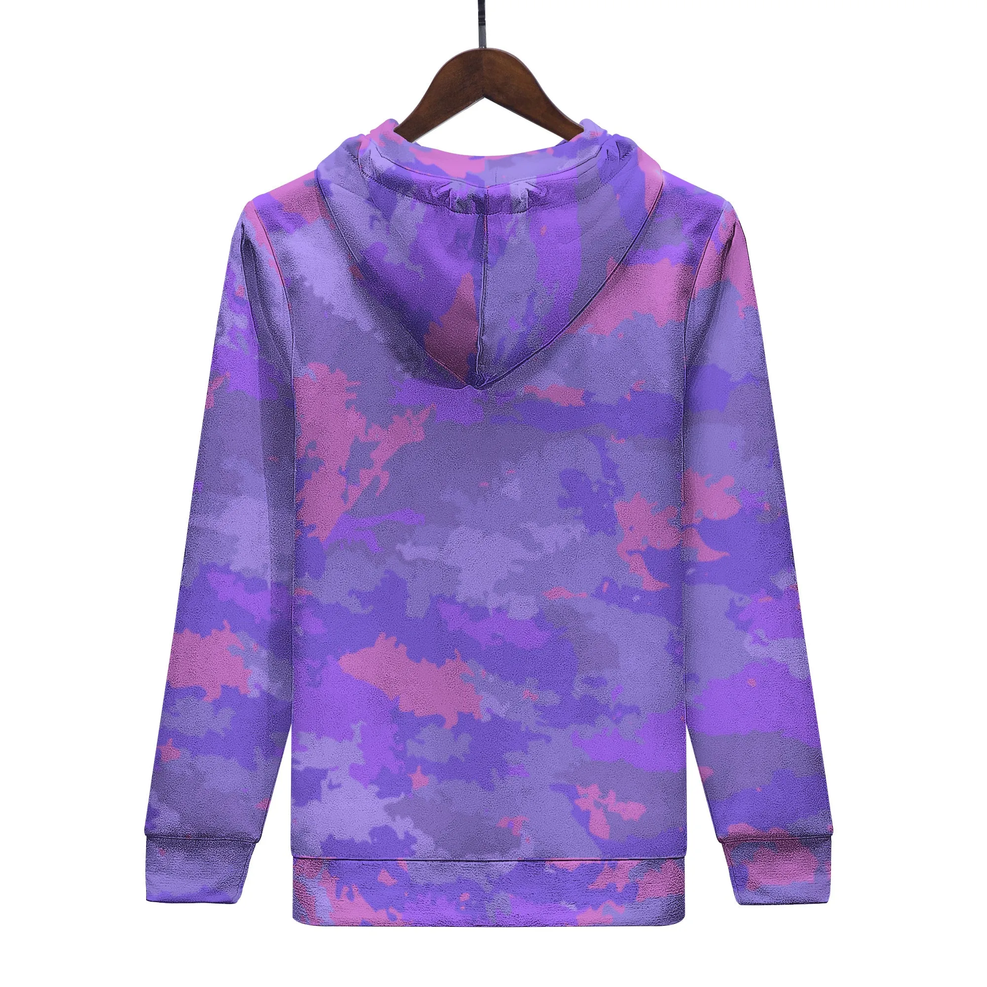 Purple Pink Pastel Camo Pattern Men's/Unisex Premium Pullover Adult Hoodie