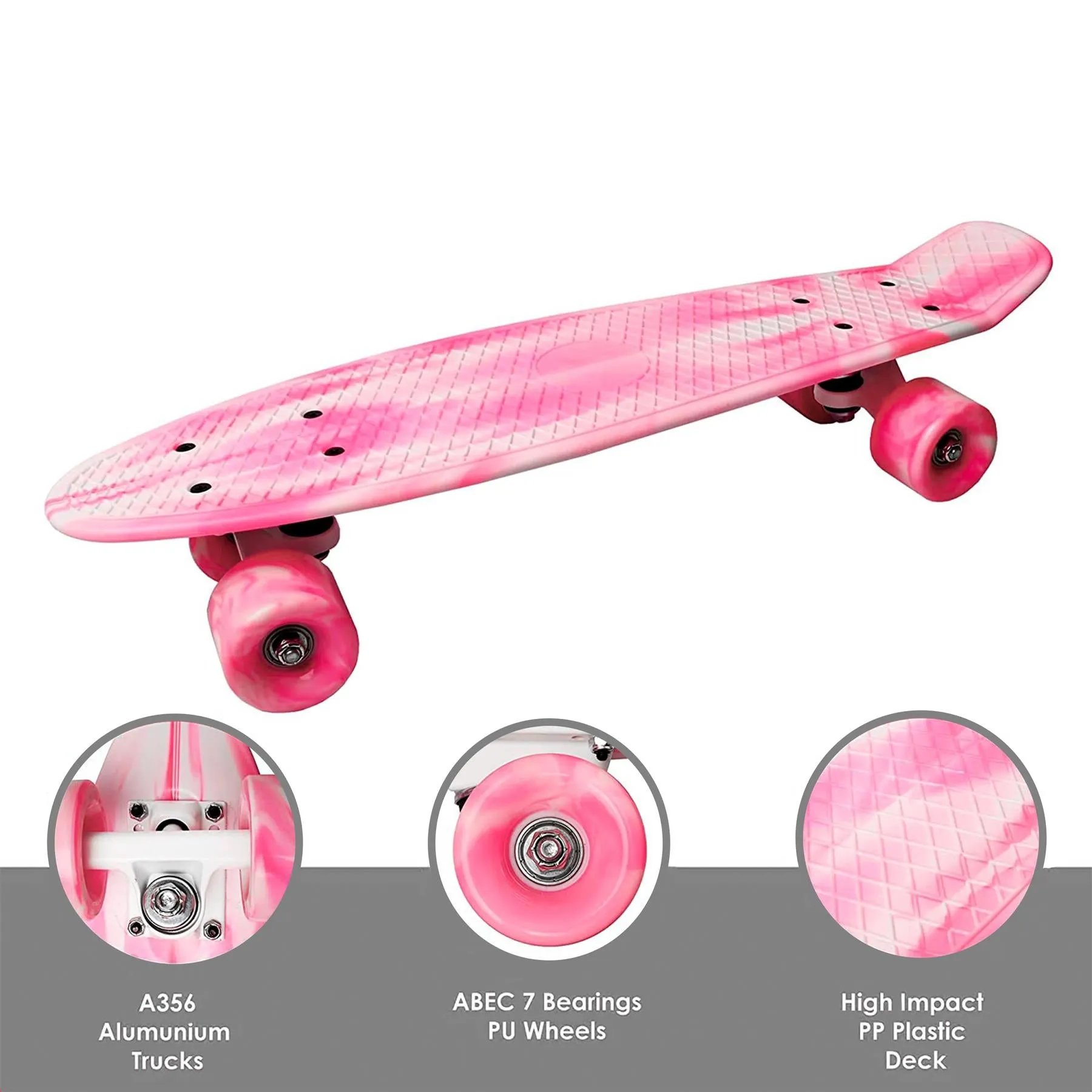 Retro Skateboard Pink
