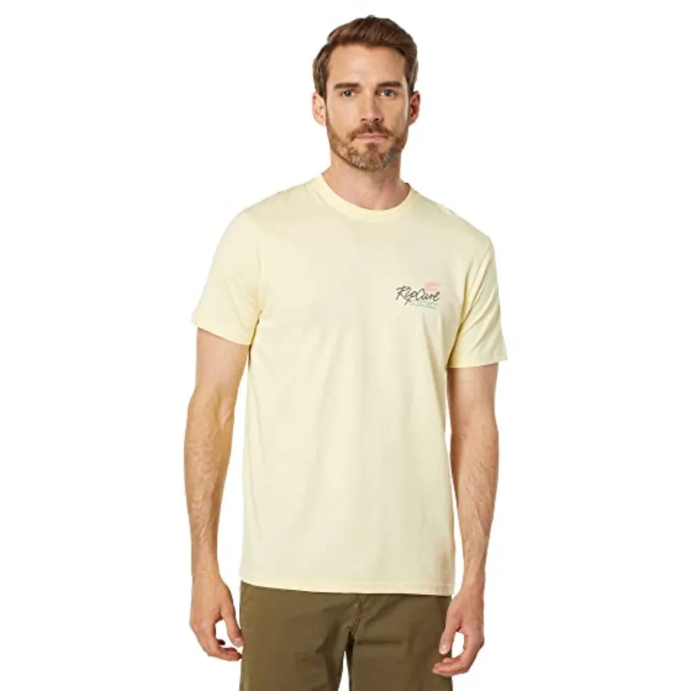 RIP CURL PLAYA VIBRATIONS TEE PASTEL YELLOW