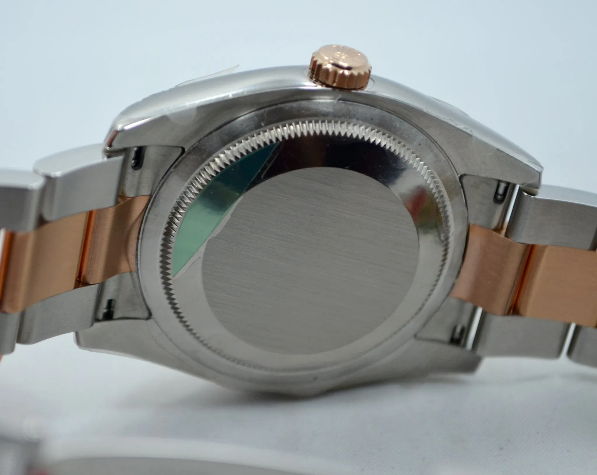 Rolex Datejust 116201 Two Tone Steel 18K Pink Gold Black Roman 36mm Automatic Watch