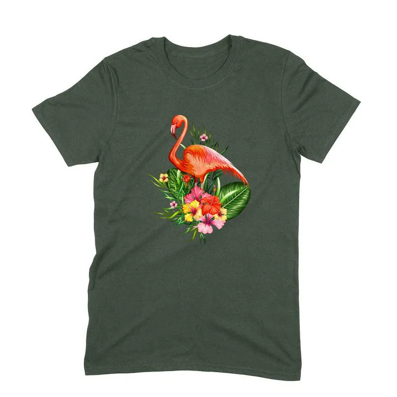 Round Neck T-Shirt (Men) - Fashionable Flamingo (11 Colours)