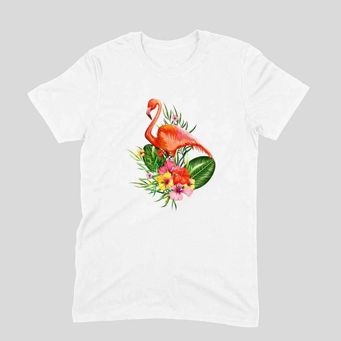 Round Neck T-Shirt (Men) - Fashionable Flamingo (11 Colours)
