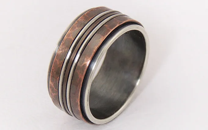 Rustic mens ring