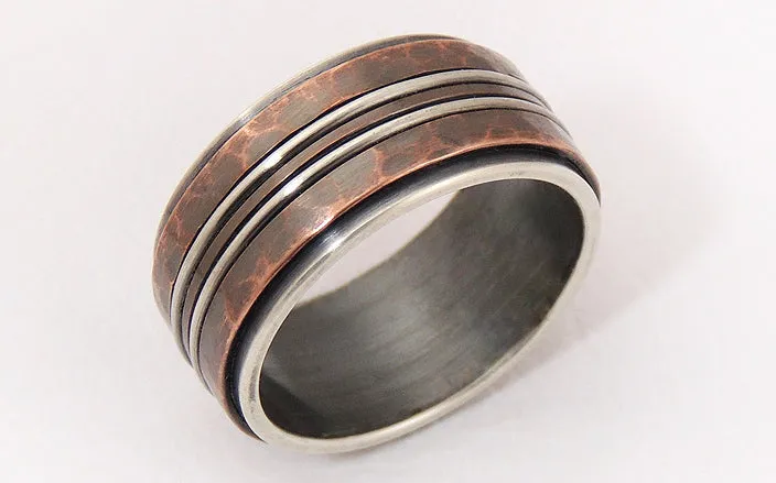 Rustic mens ring