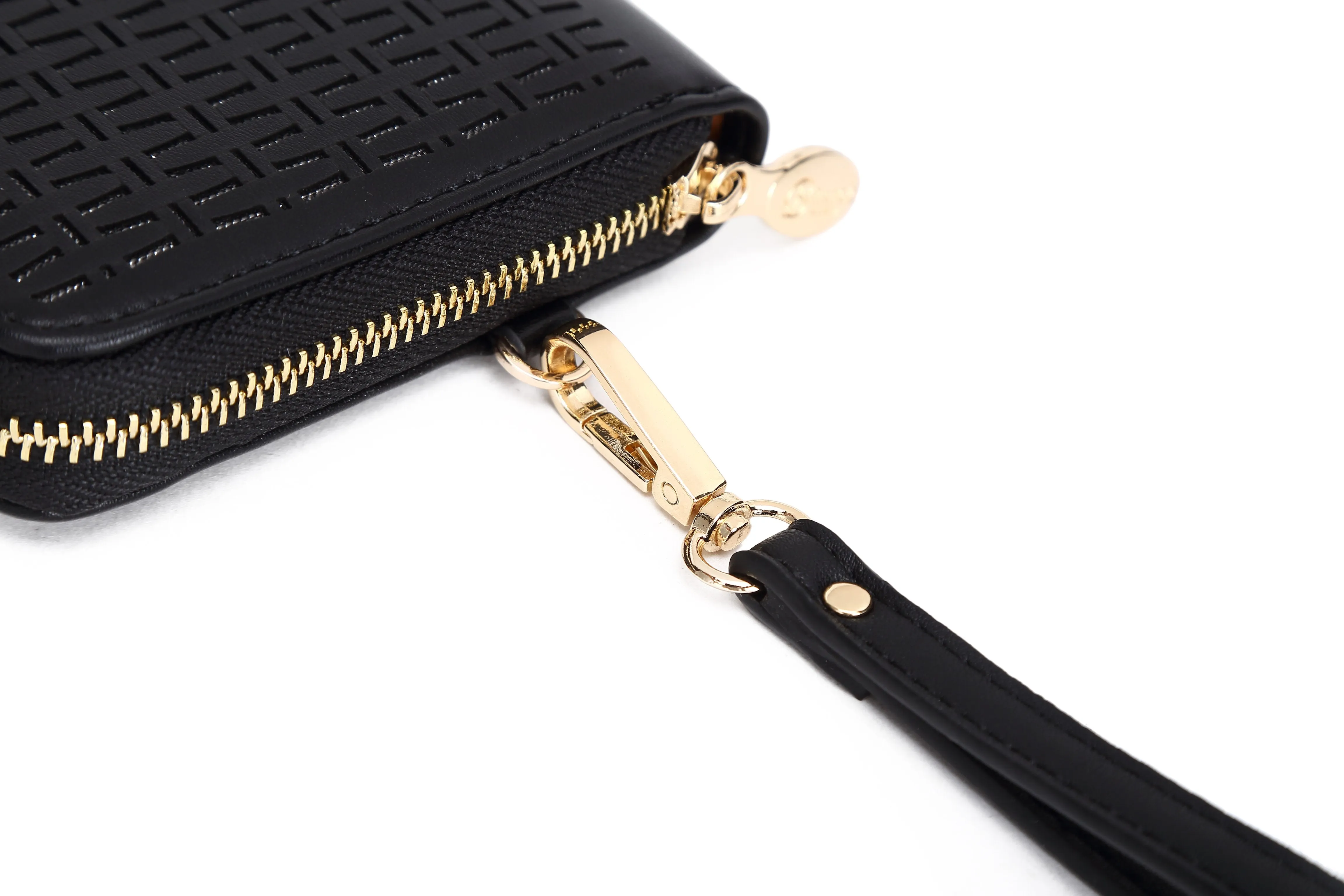 Sacred Heart Vegan Leather Glitter Bling Wristlet Wallet [RAW8868]