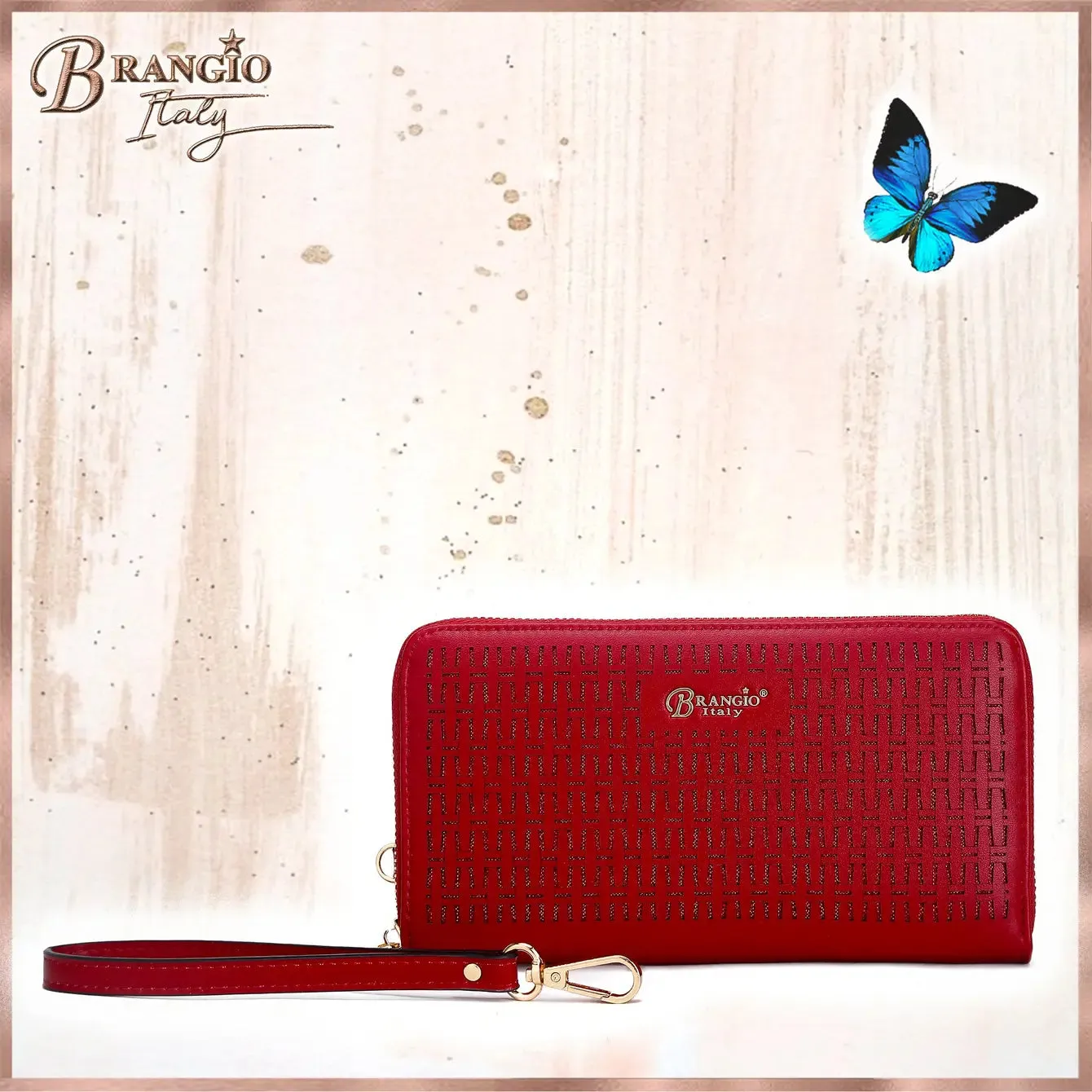 Sacred Heart Vegan Leather Glitter Bling Wristlet Wallet [RAW8868]
