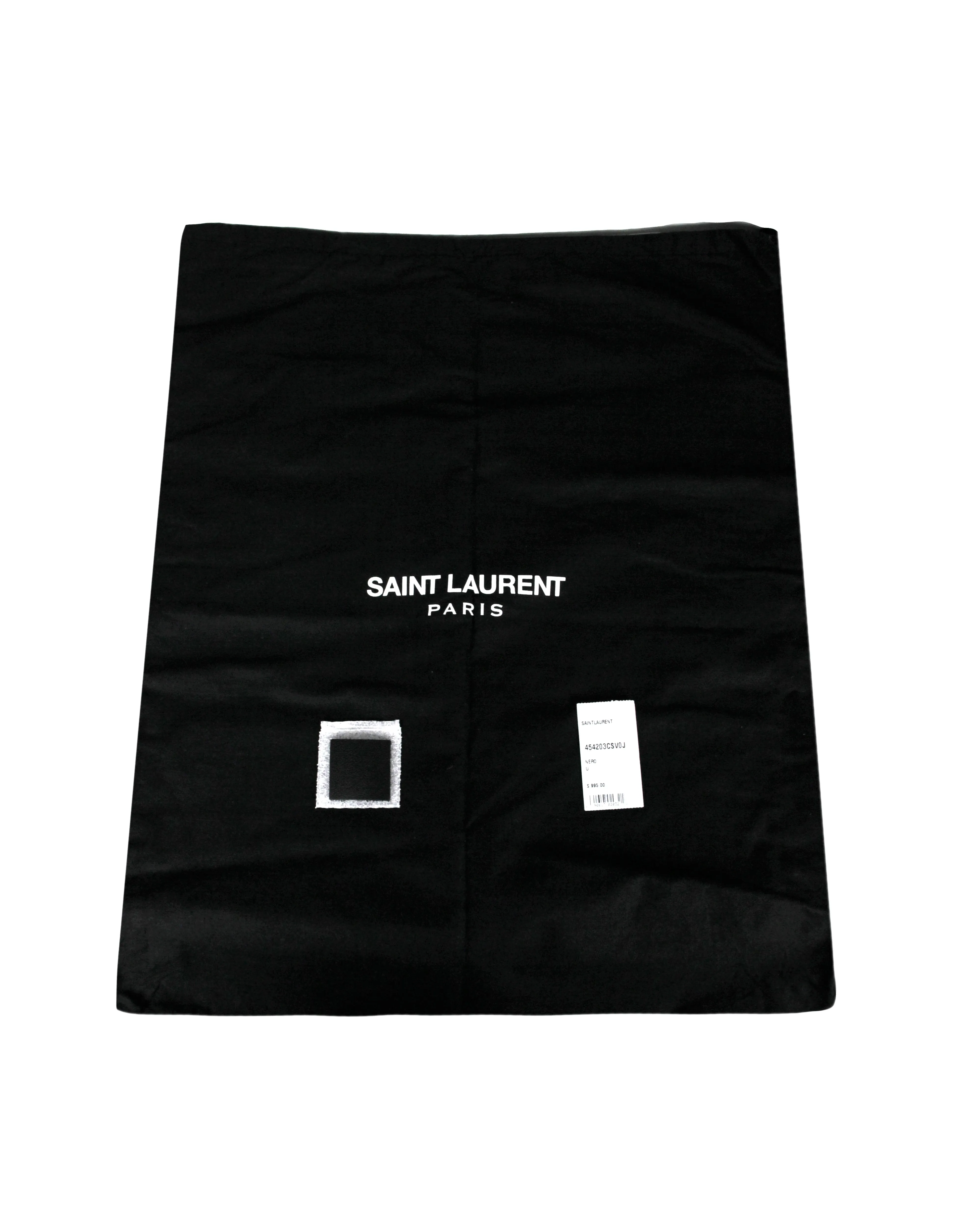 Saint Laurent Black Calfskin Medium Shopping Tote Bag