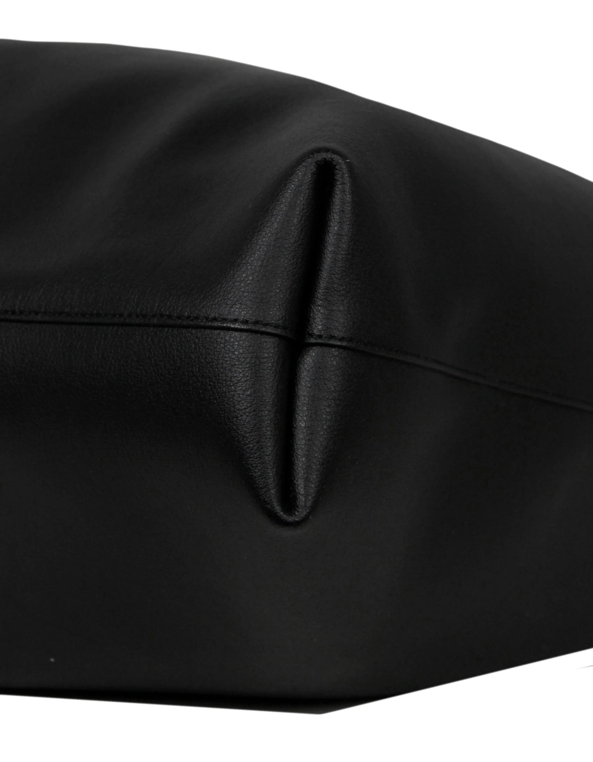 Saint Laurent Black Calfskin Medium Shopping Tote Bag