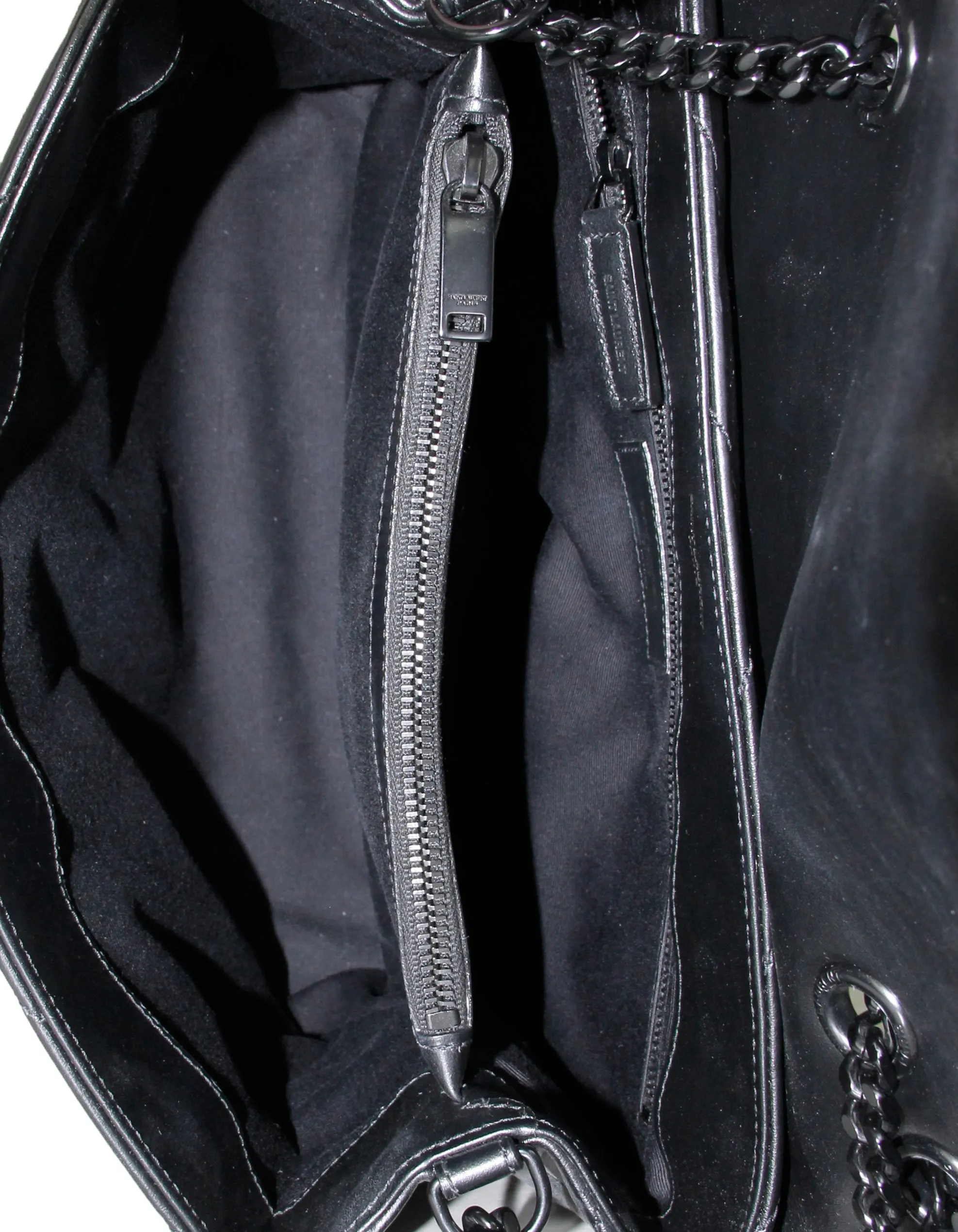 Saint Laurent Black Calfskin Y Medium Loulou Chain Shoulder Bag