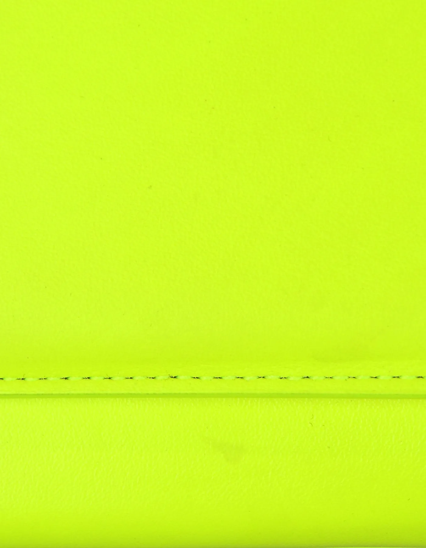 Saint Laurent Neon Yellow Smooth Leather Classic Monogram Cassandre Clutch Bag