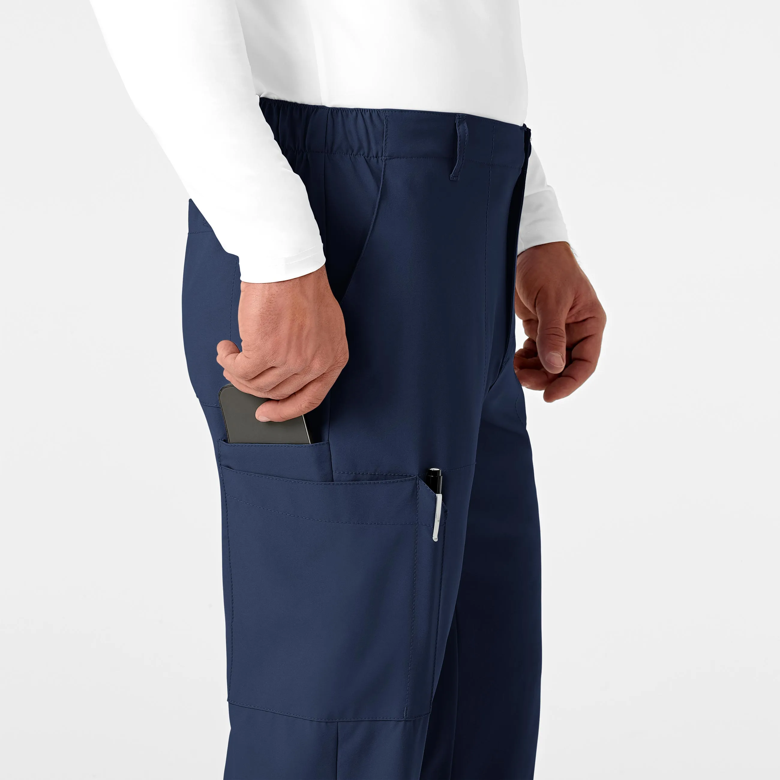 SCC W123 Men's Flat Front Cargo Scrub Pant
