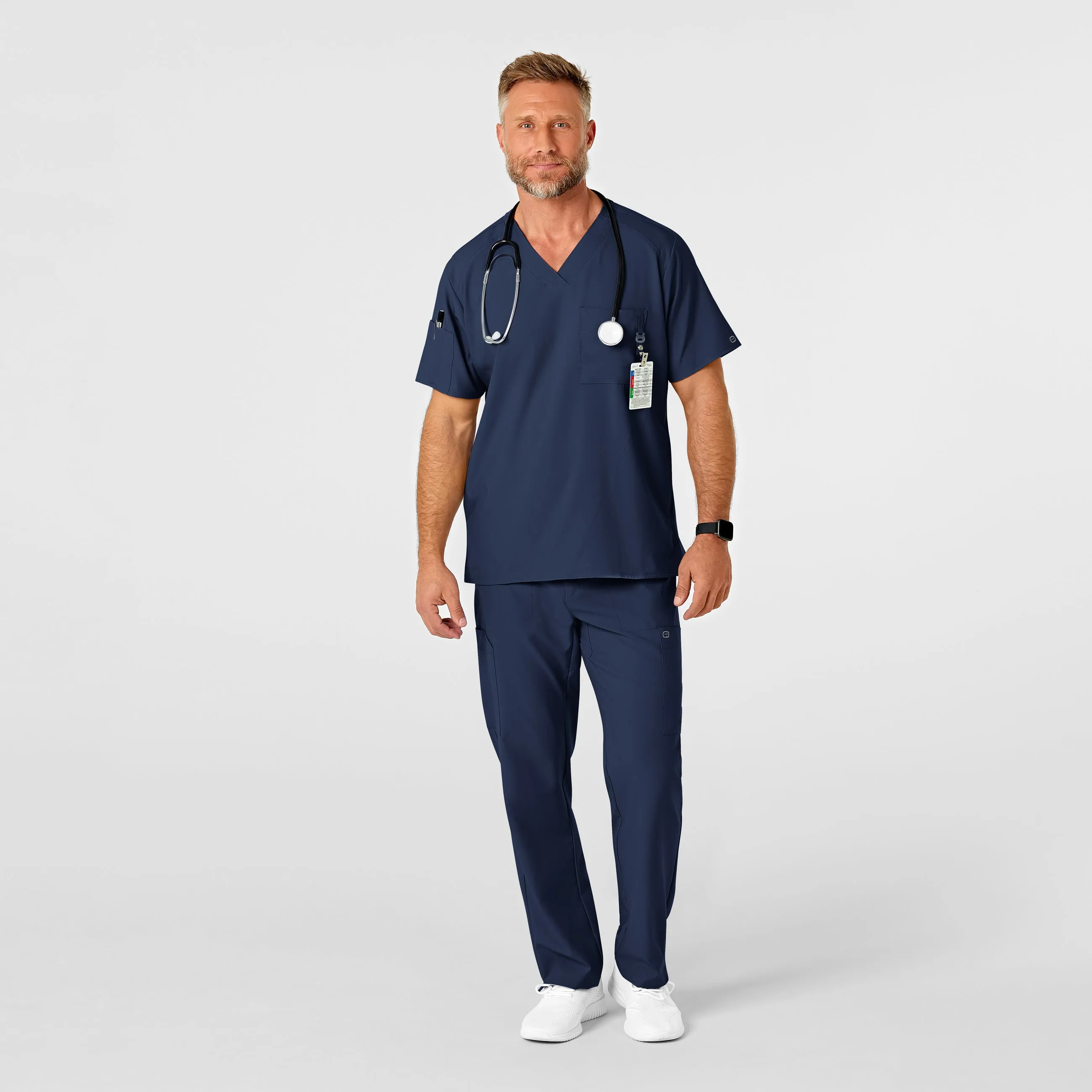 SCC W123 Men's Flat Front Cargo Scrub Pant
