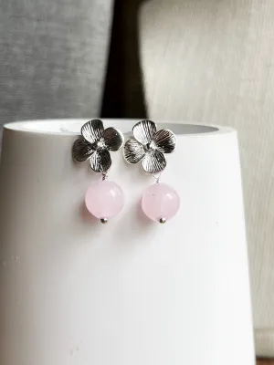 Silver Flower Spring Flower Earrings
