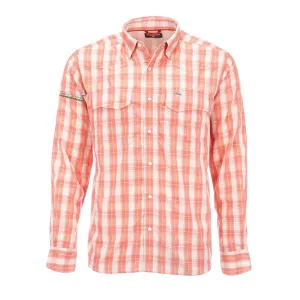Simms MTS Logo Big Sky LS Shirt - Smoked Salmon Plaid