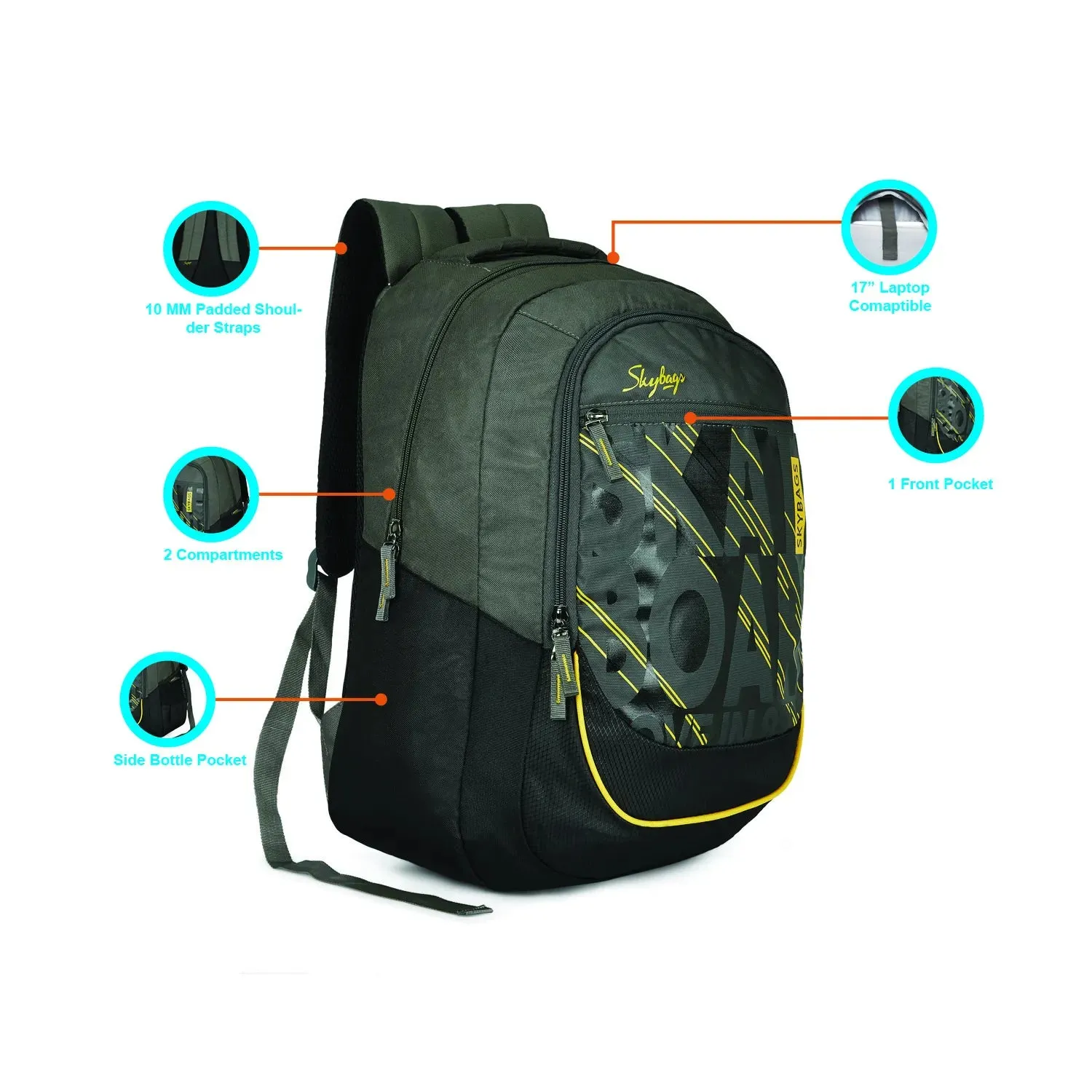 Skybags Chester  Laptop Backpack  Black