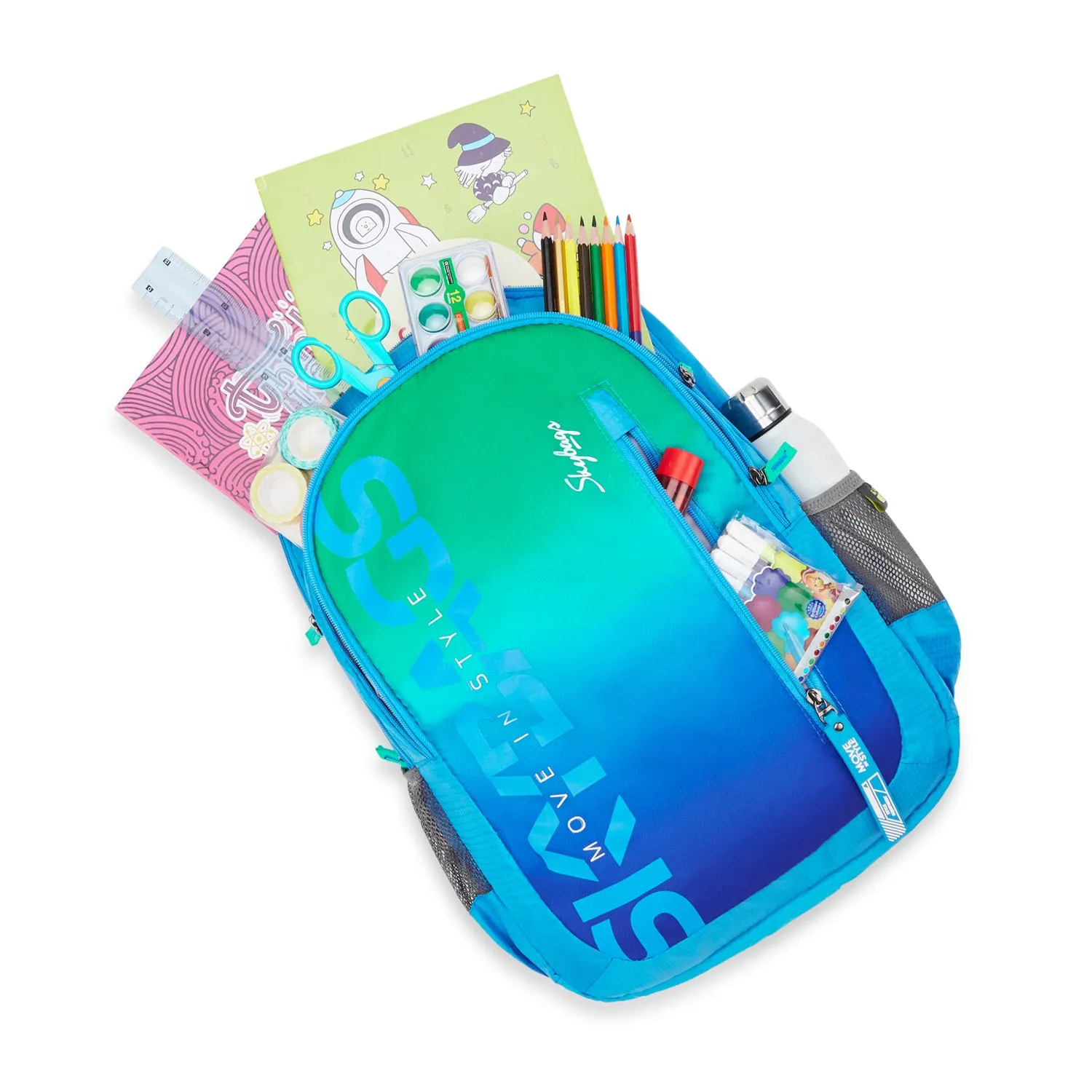 Skybags Riddle  School Bp-Rc Gradient Blue