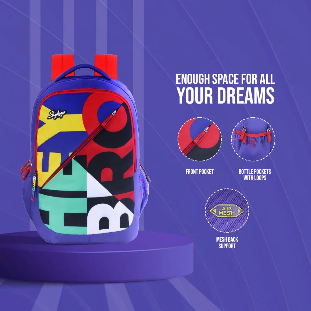 Skybags Squad 01  School Backpack Purple