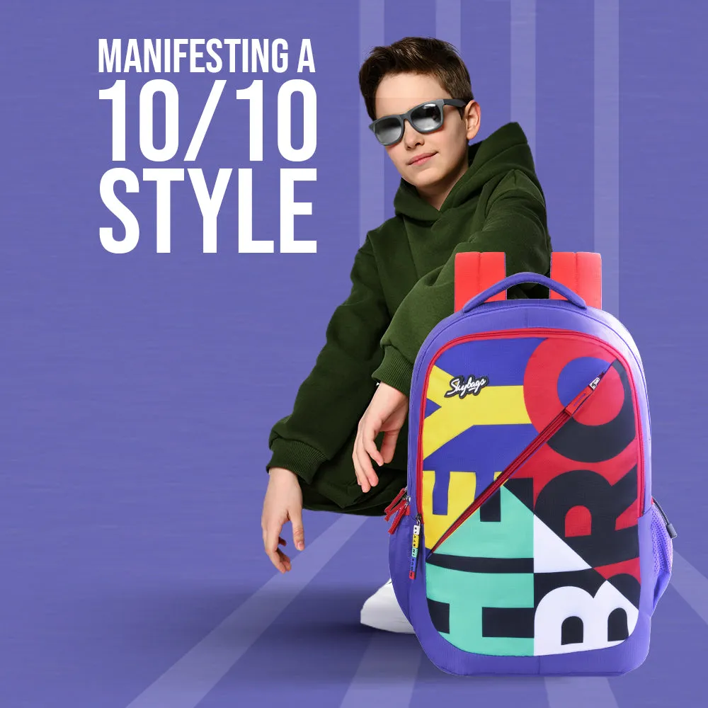 Skybags Squad 01  School Backpack Purple